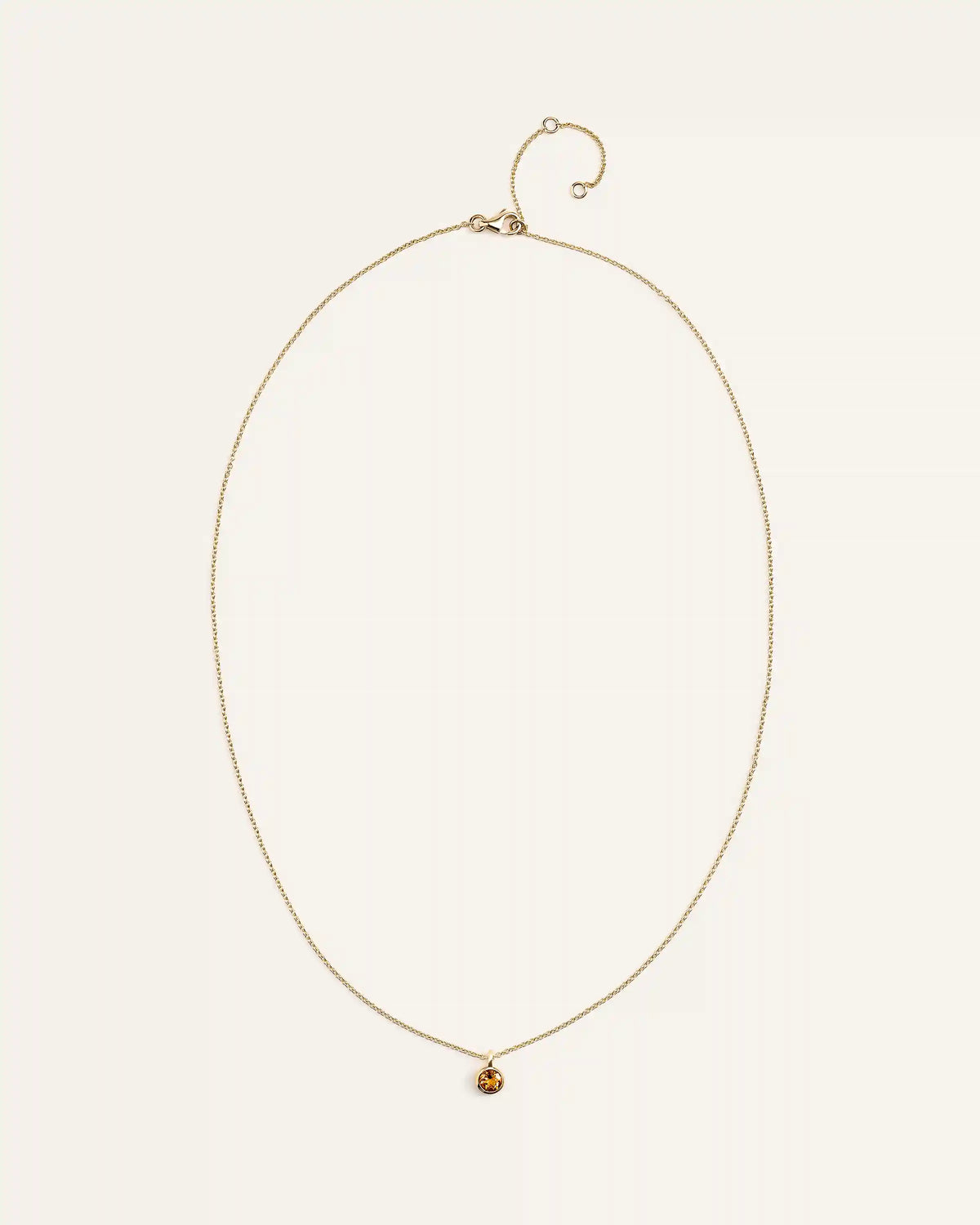 14K Gold Birthstone Solitaire Bezel Pendant