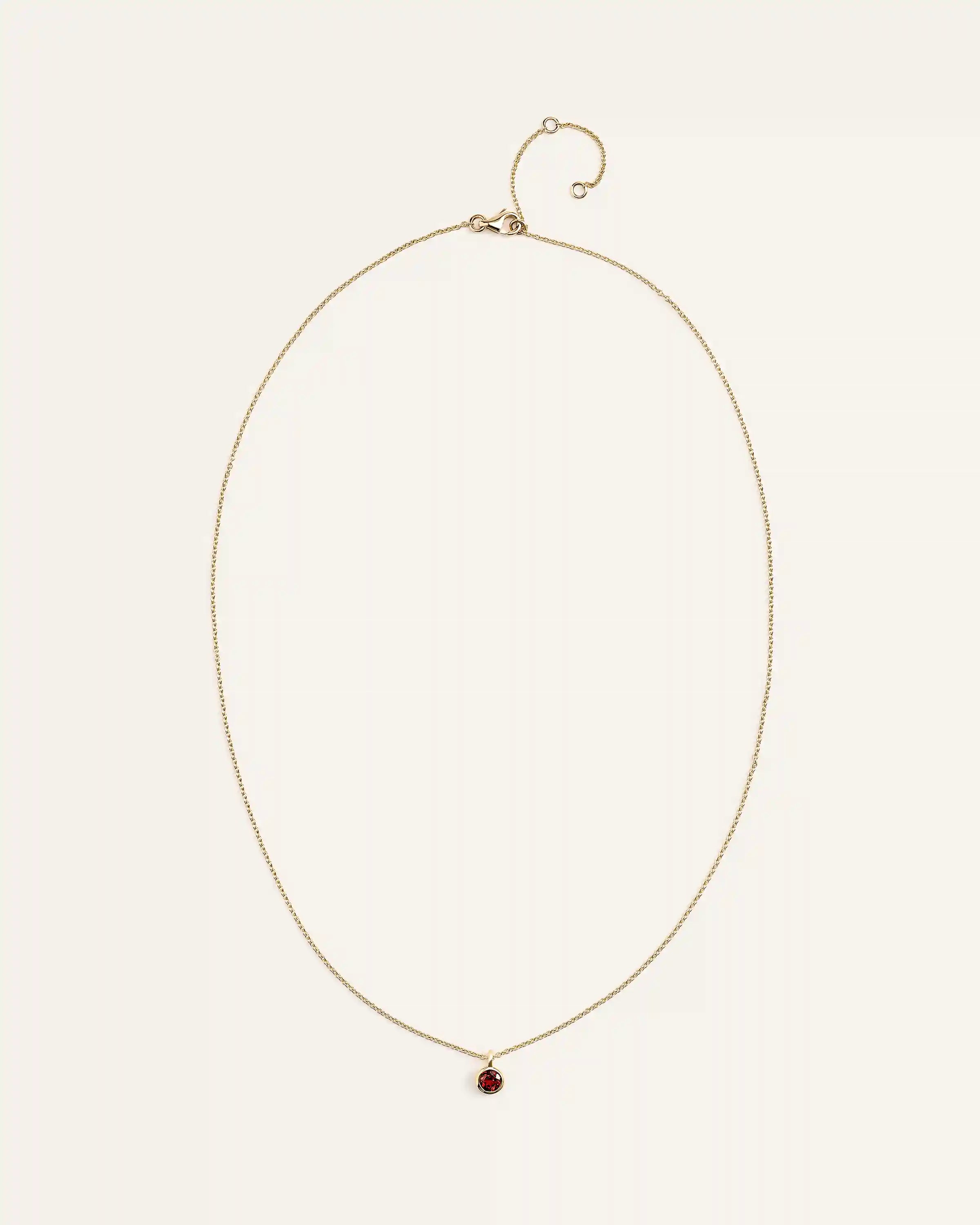 14K Gold Birthstone Solitaire Bezel Pendant