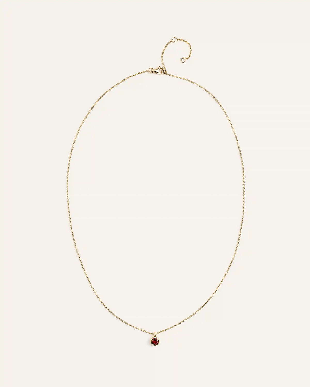 14K Gold Birthstone Solitaire Bezel Pendant