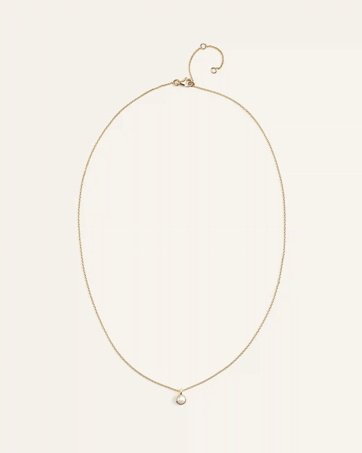 14K Gold Birthstone Solitaire Bezel Pendant