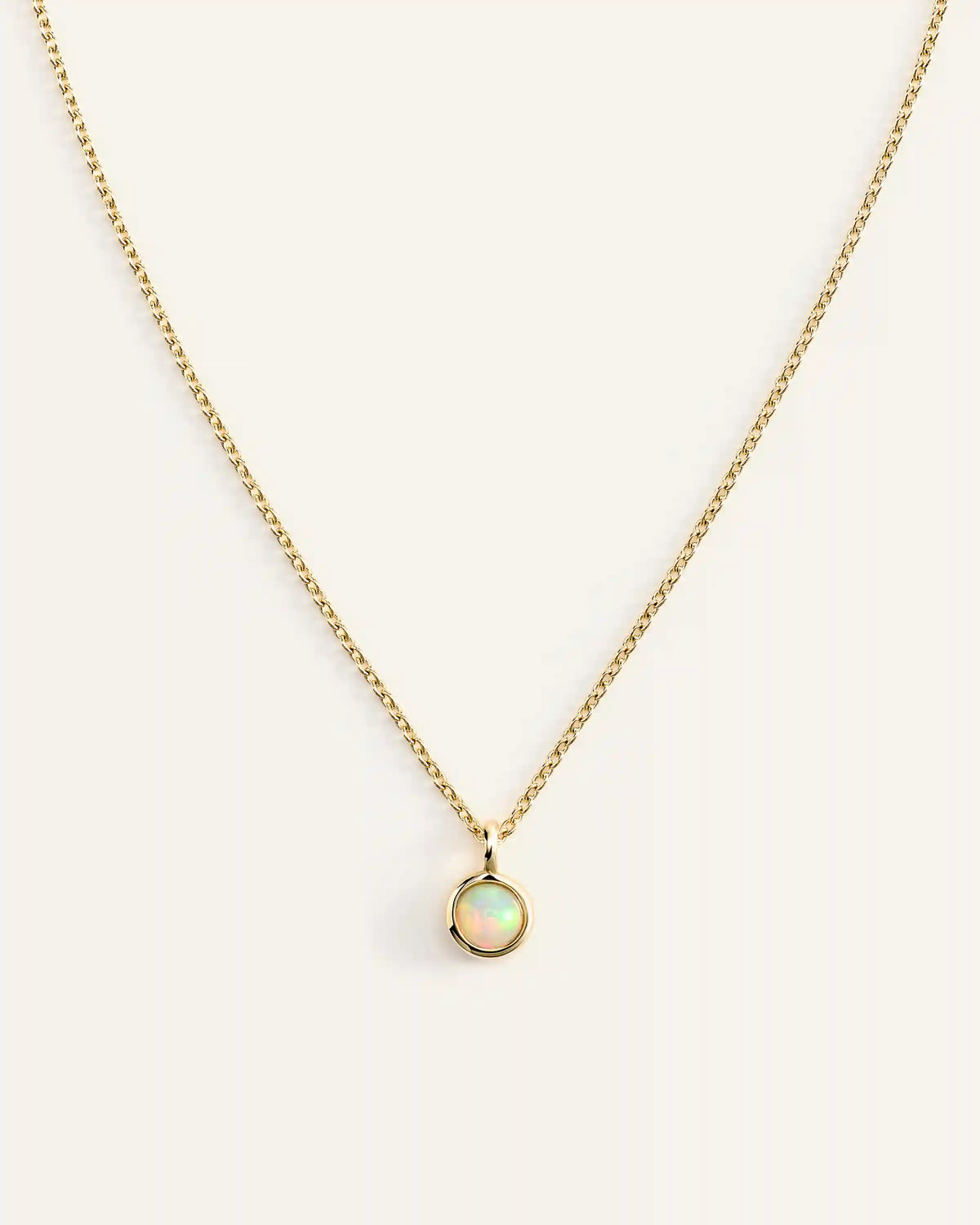 14K Gold Birthstone Solitaire Bezel Pendant