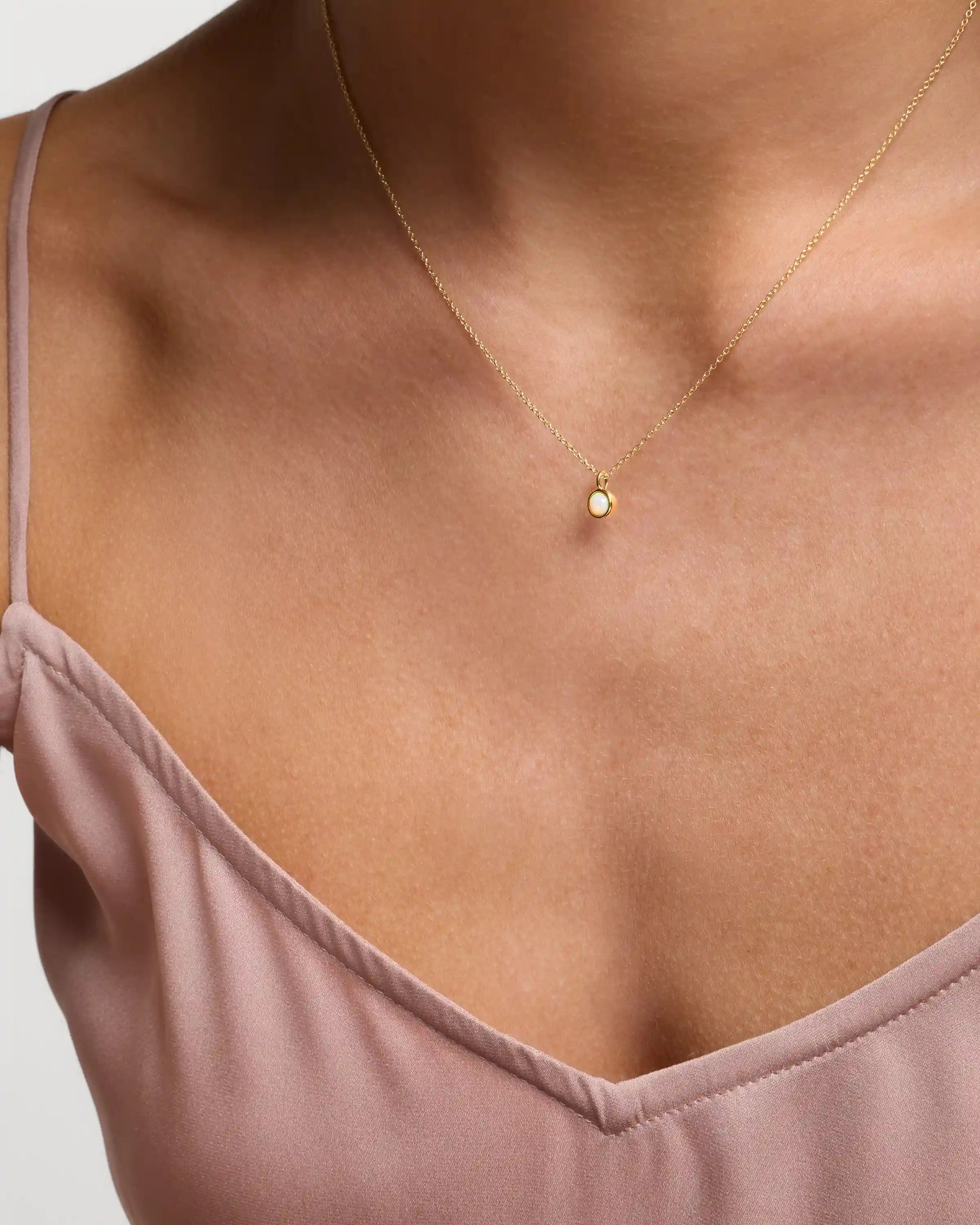 14K Gold Birthstone Solitaire Bezel Pendant
