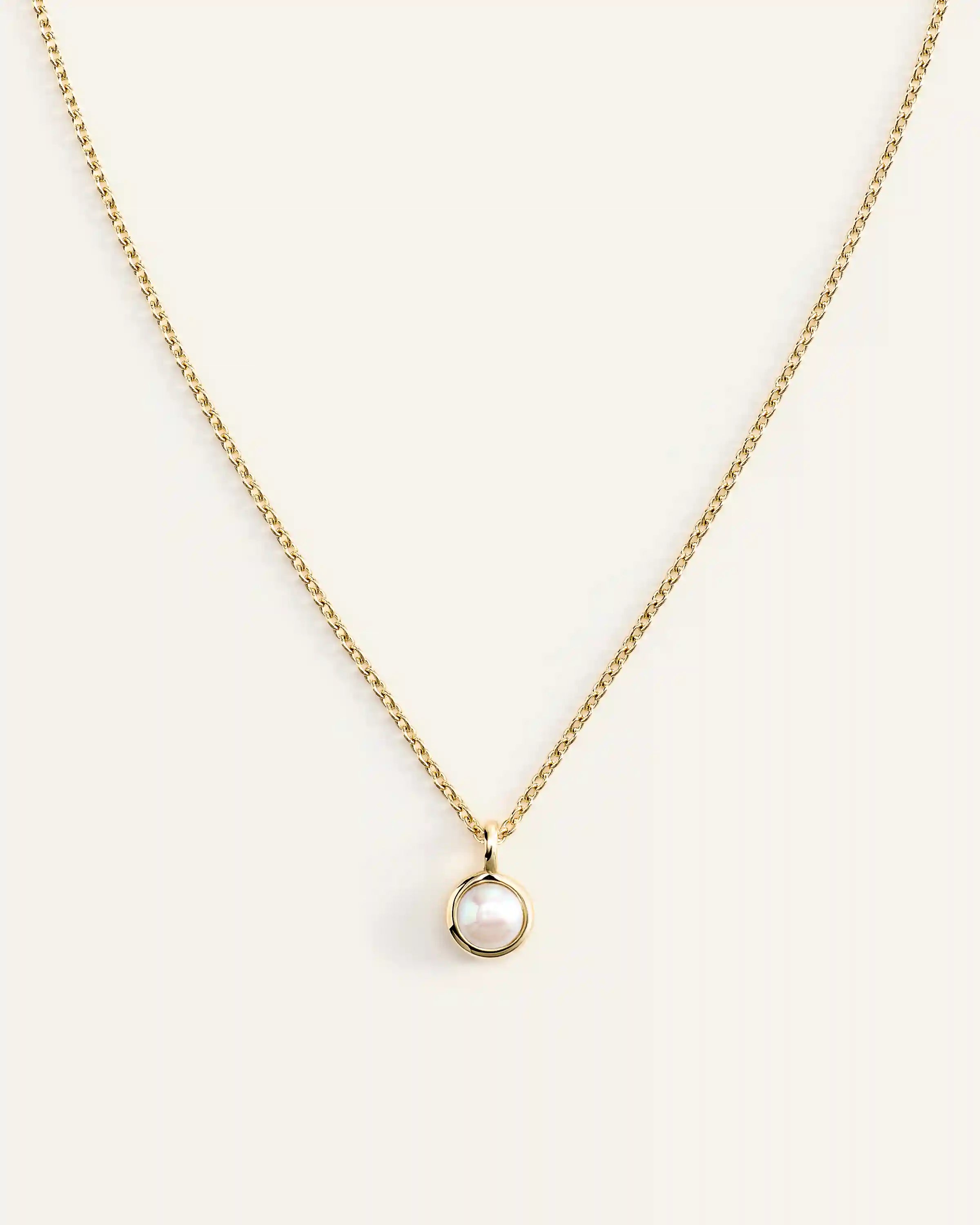 14K Gold Birthstone Solitaire Bezel Pendant