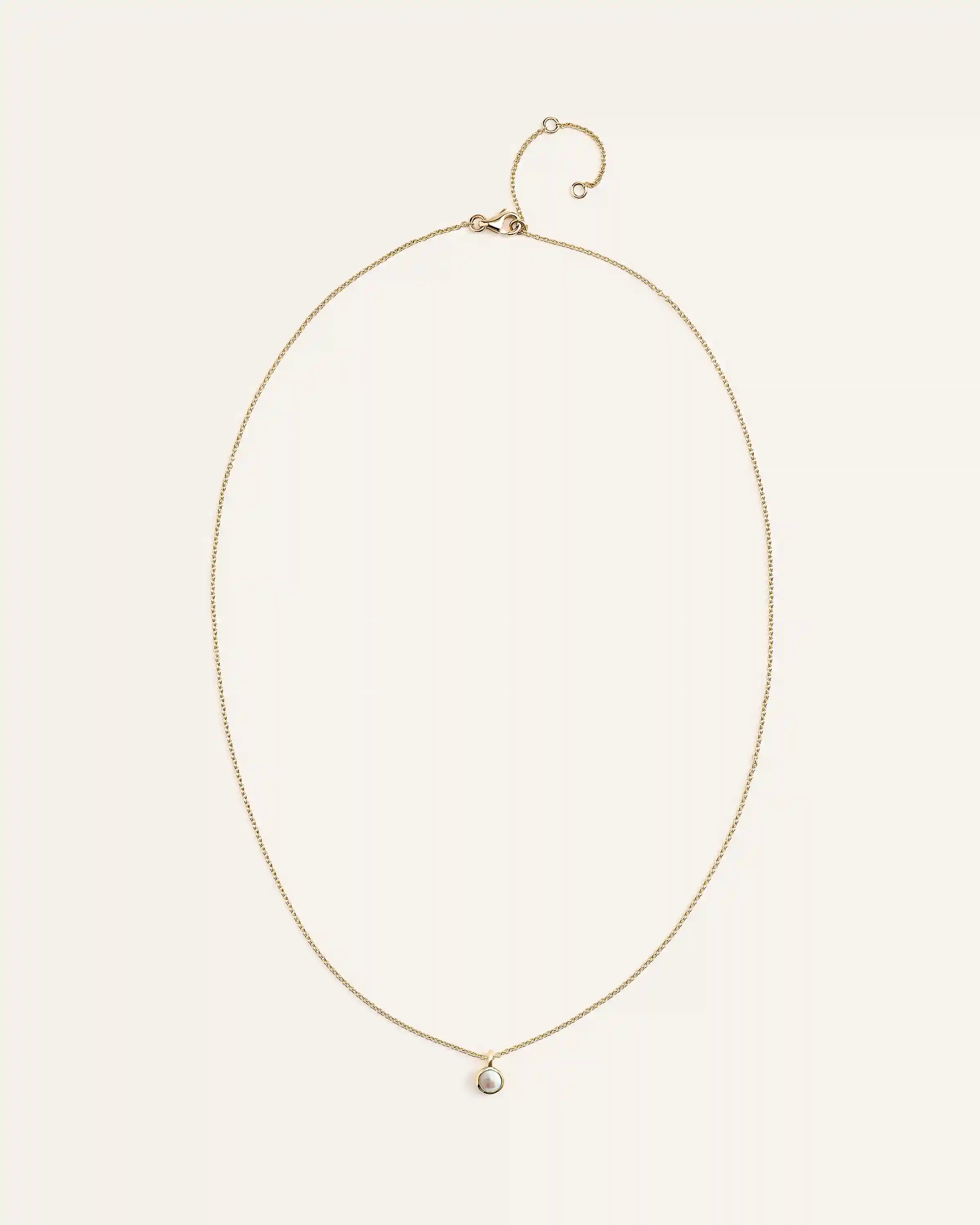 14K Gold Birthstone Solitaire Bezel Pendant