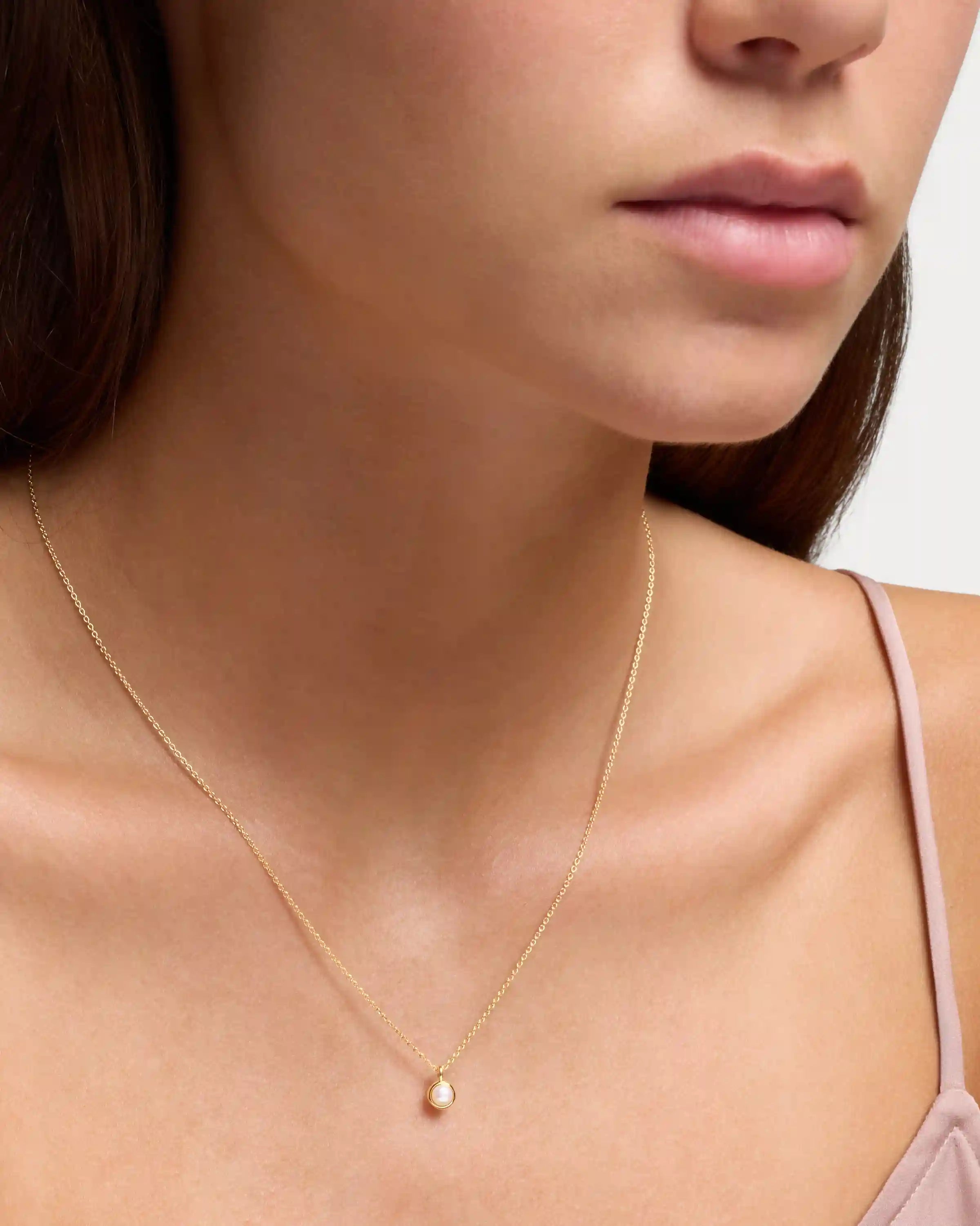 14K Gold Birthstone Solitaire Bezel Pendant