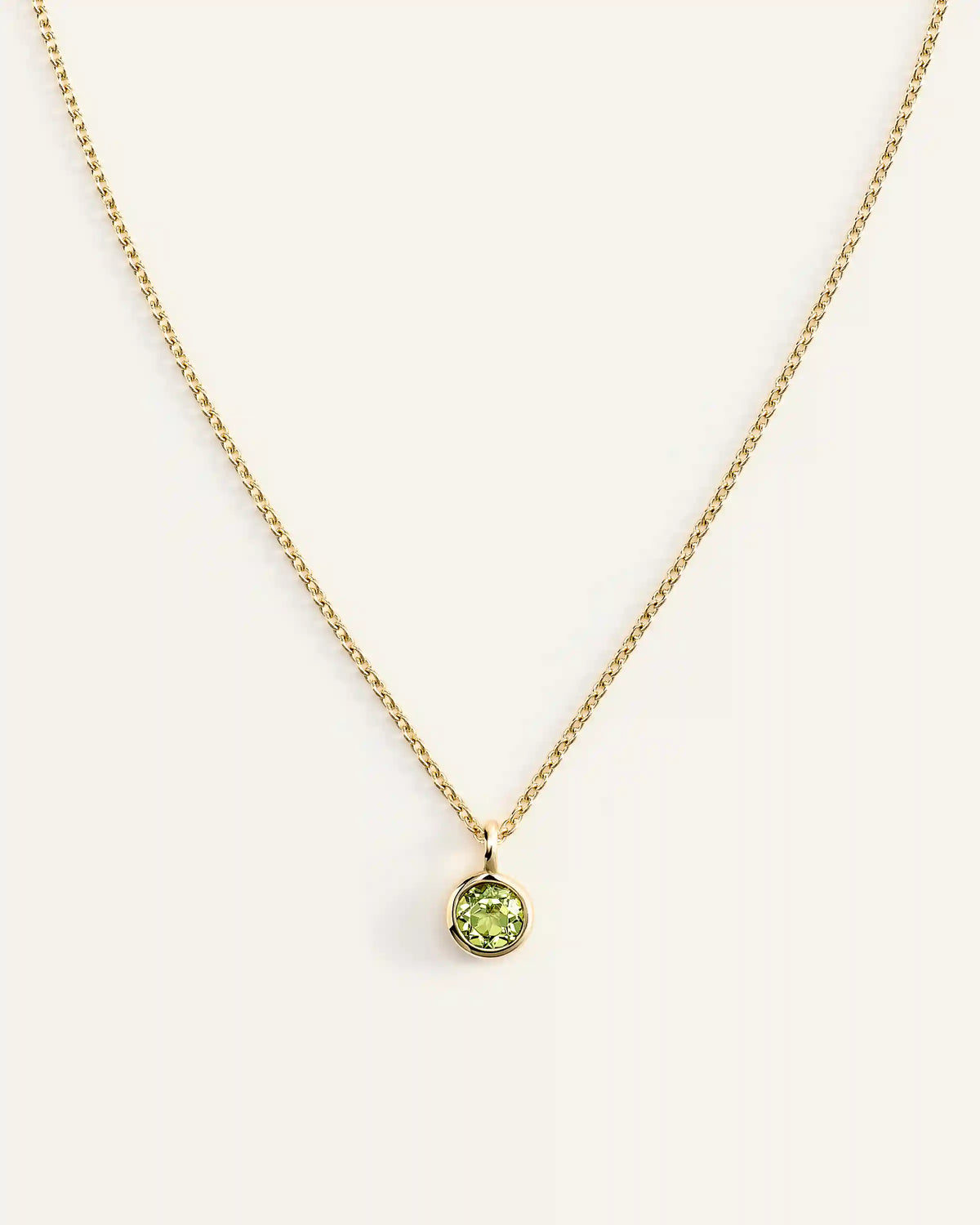 14K Gold Birthstone Solitaire Bezel Pendant