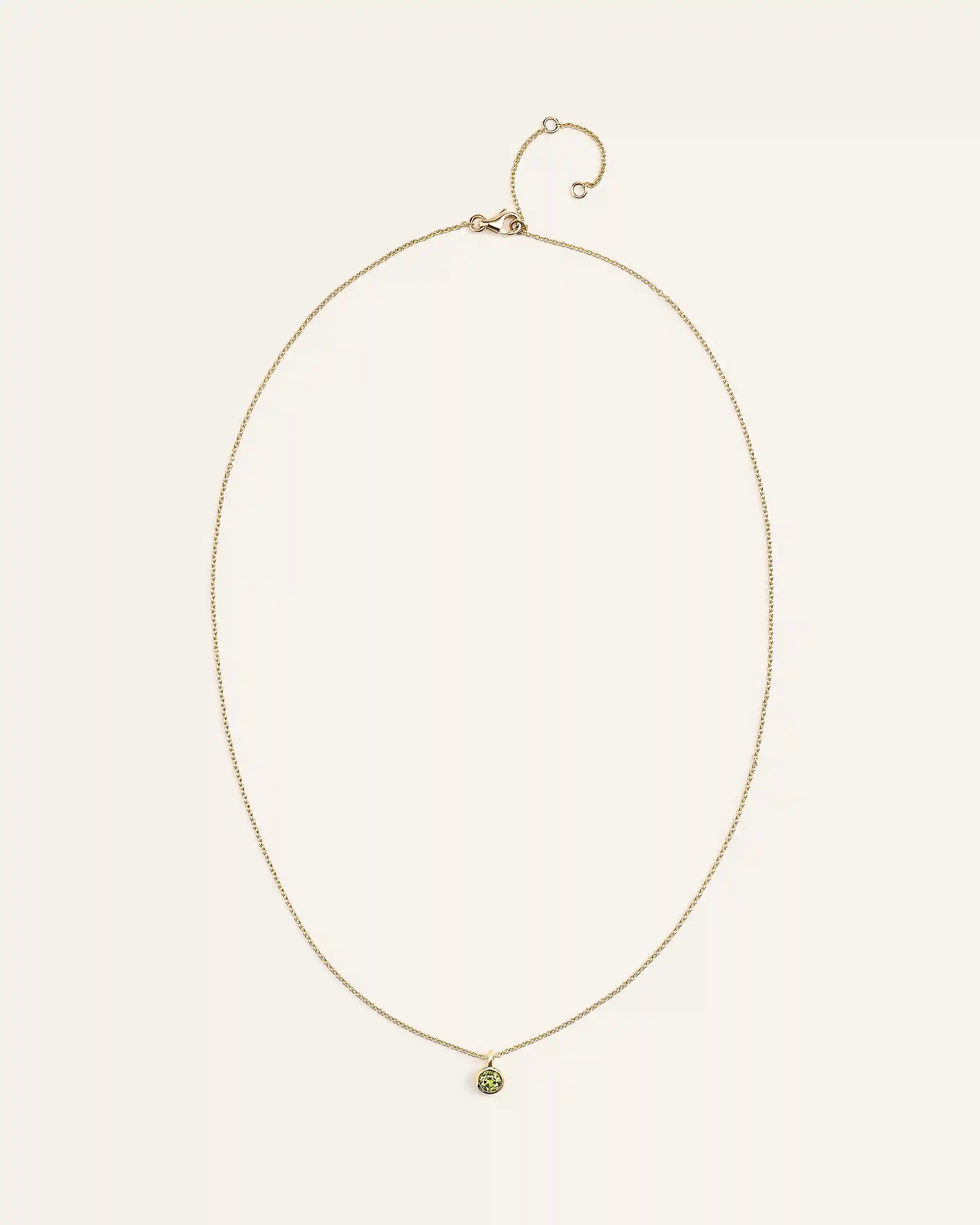 14K Gold Birthstone Solitaire Bezel Pendant