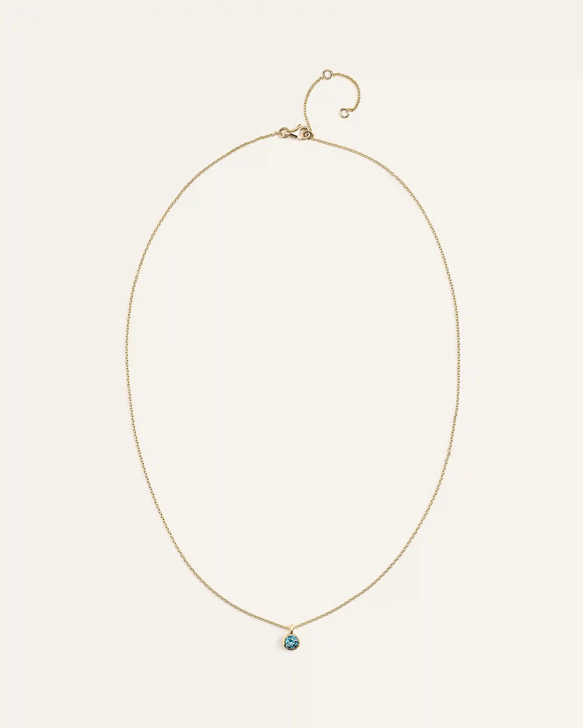 14K Gold Birthstone Solitaire Bezel Pendant