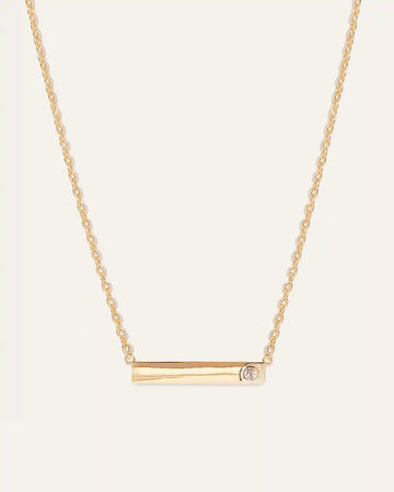 White Sapphire Bar Necklace