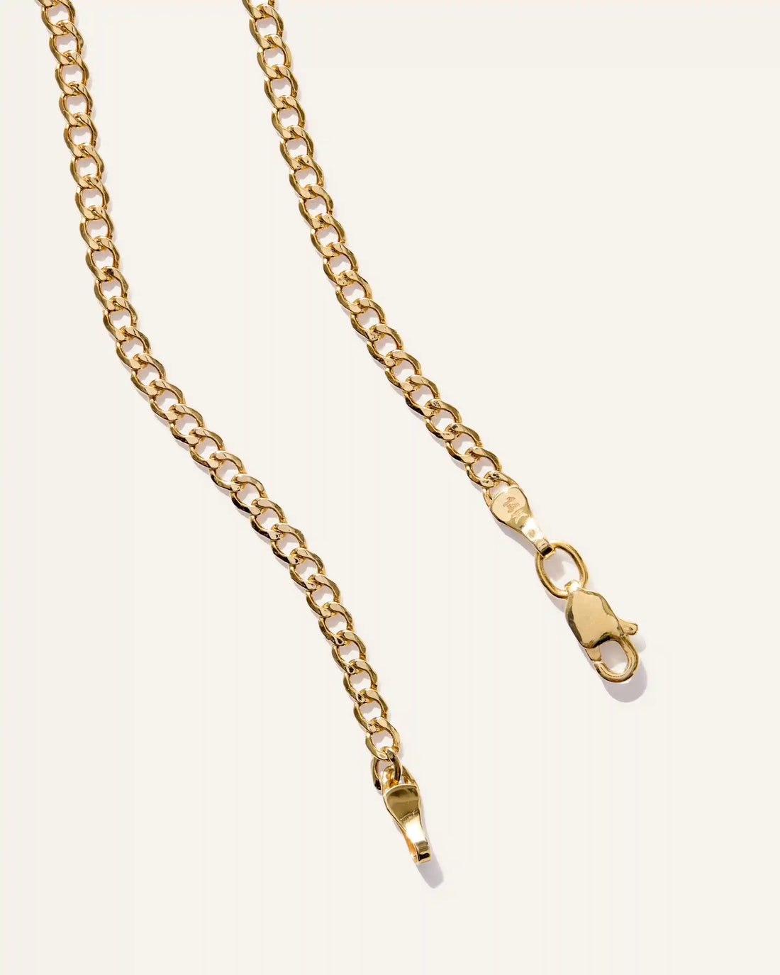 14K Gold Curb Chain Necklace