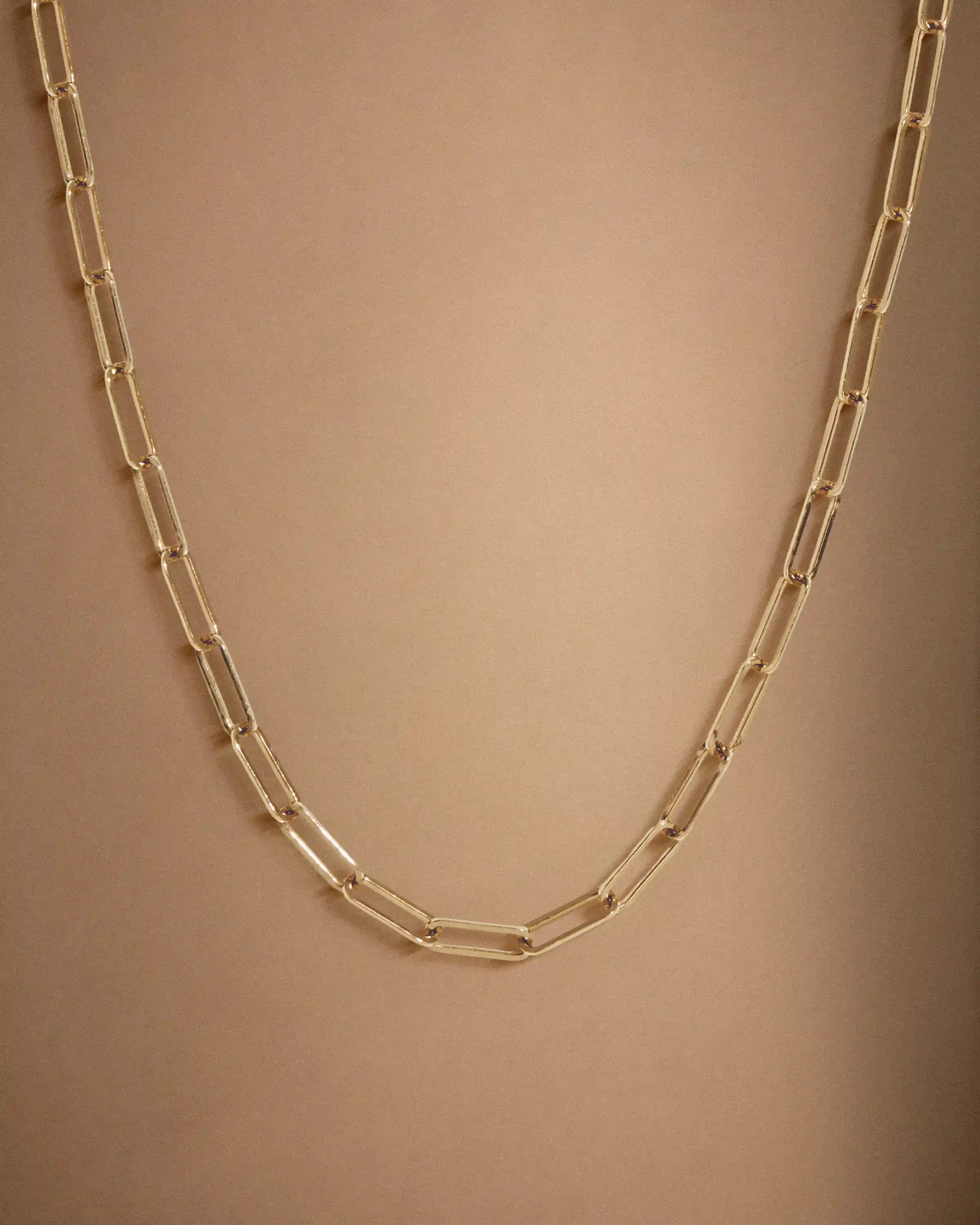 14K Gold Paperclip Chain Necklace - 2.7mm