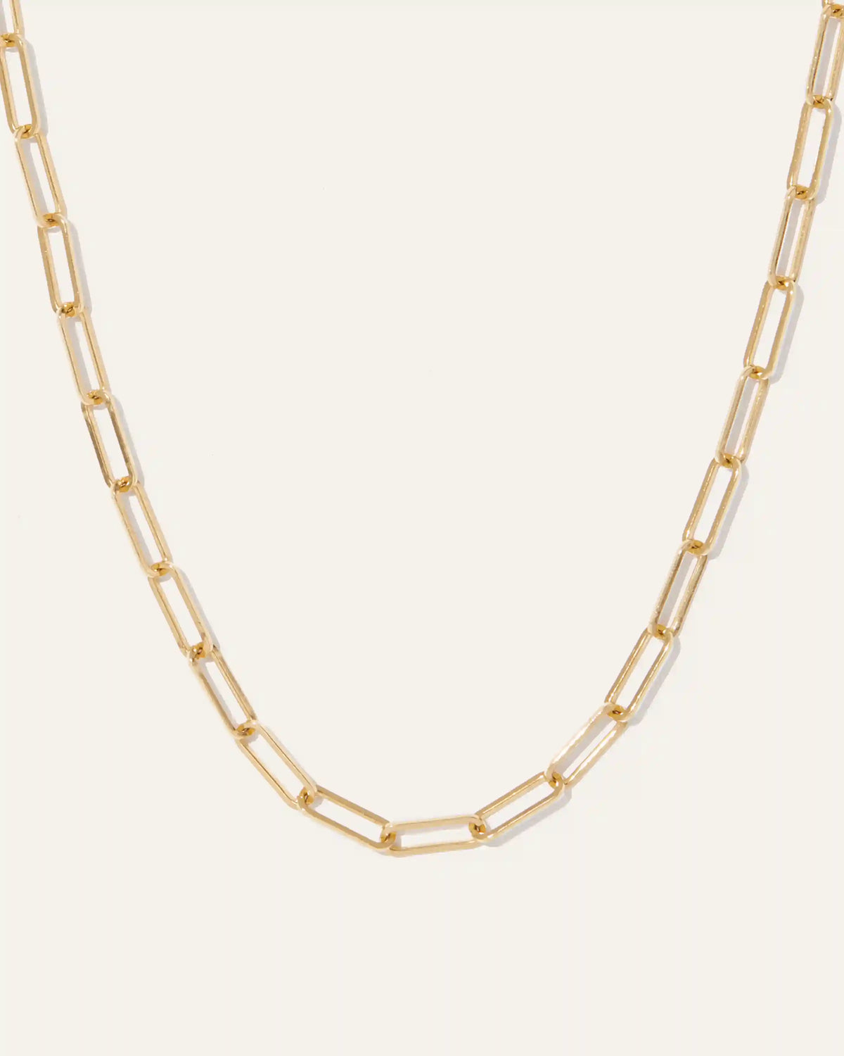 14K Gold Paperclip Chain Necklace - 2.7mm