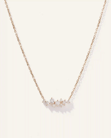14K Gold Diamond Scatter Necklace