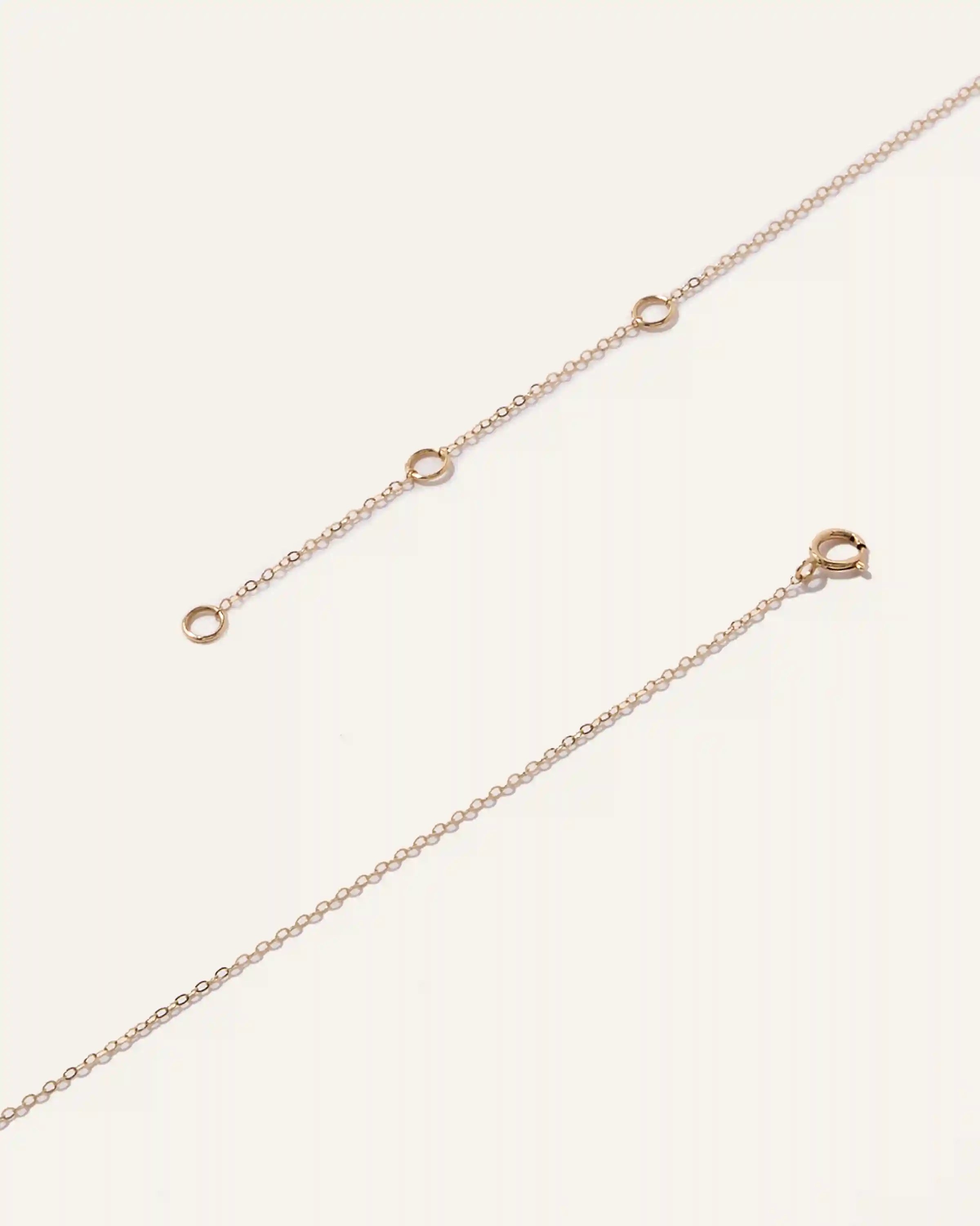 14K Gold Hammered Curve Necklace