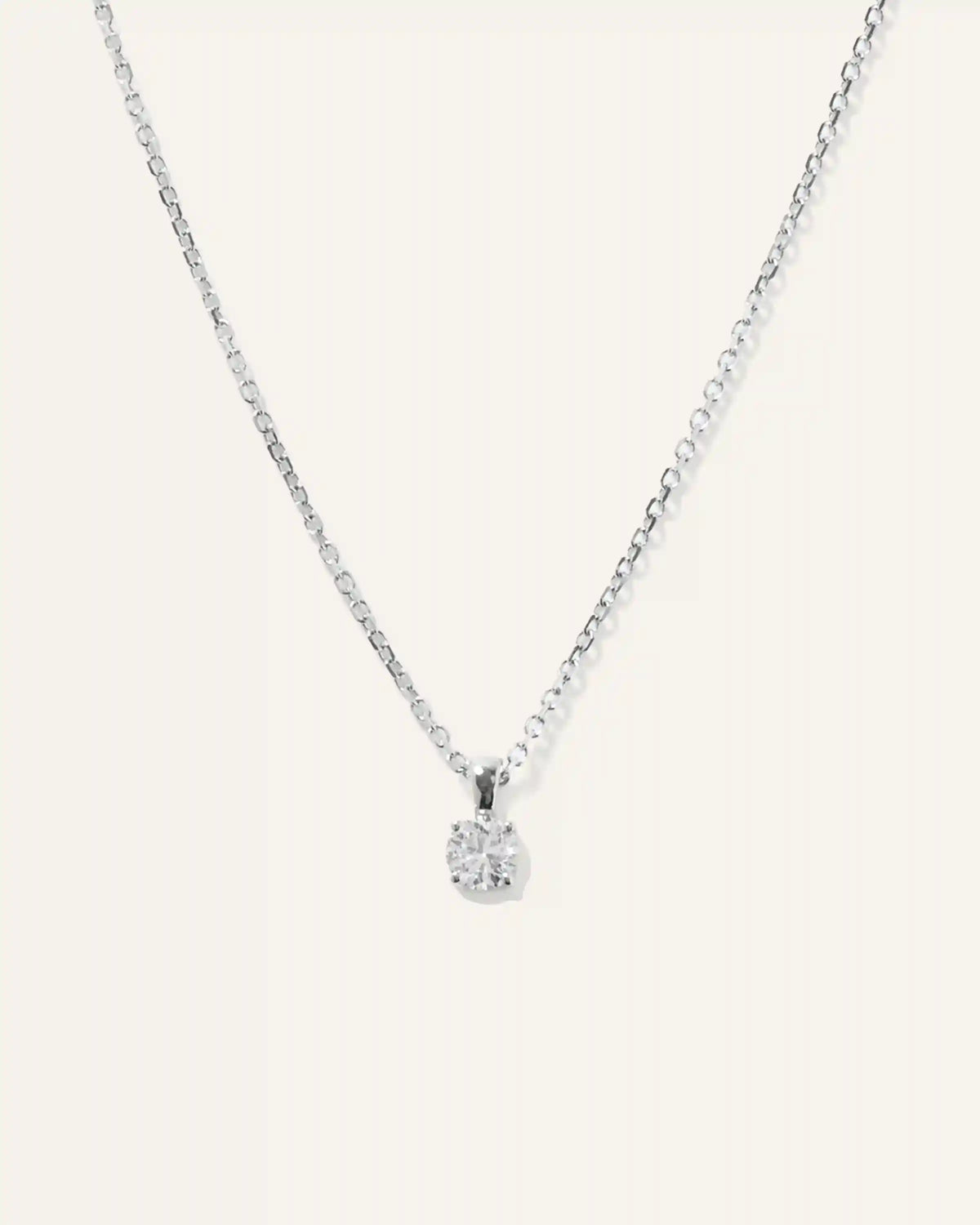 14k Gold Natural Diamond Solitaire Necklace
