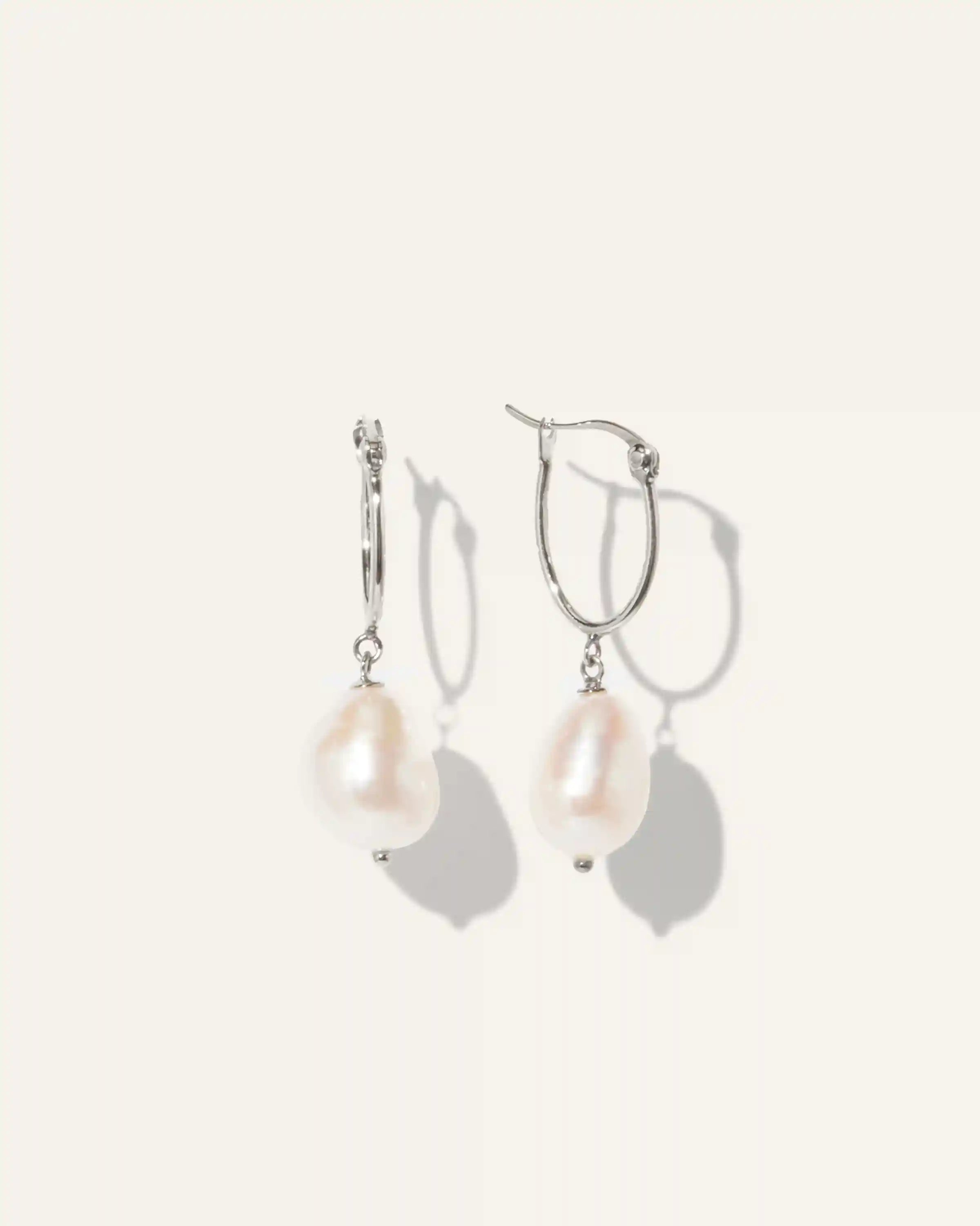 Freshwater Cultured Pearl Hoops
