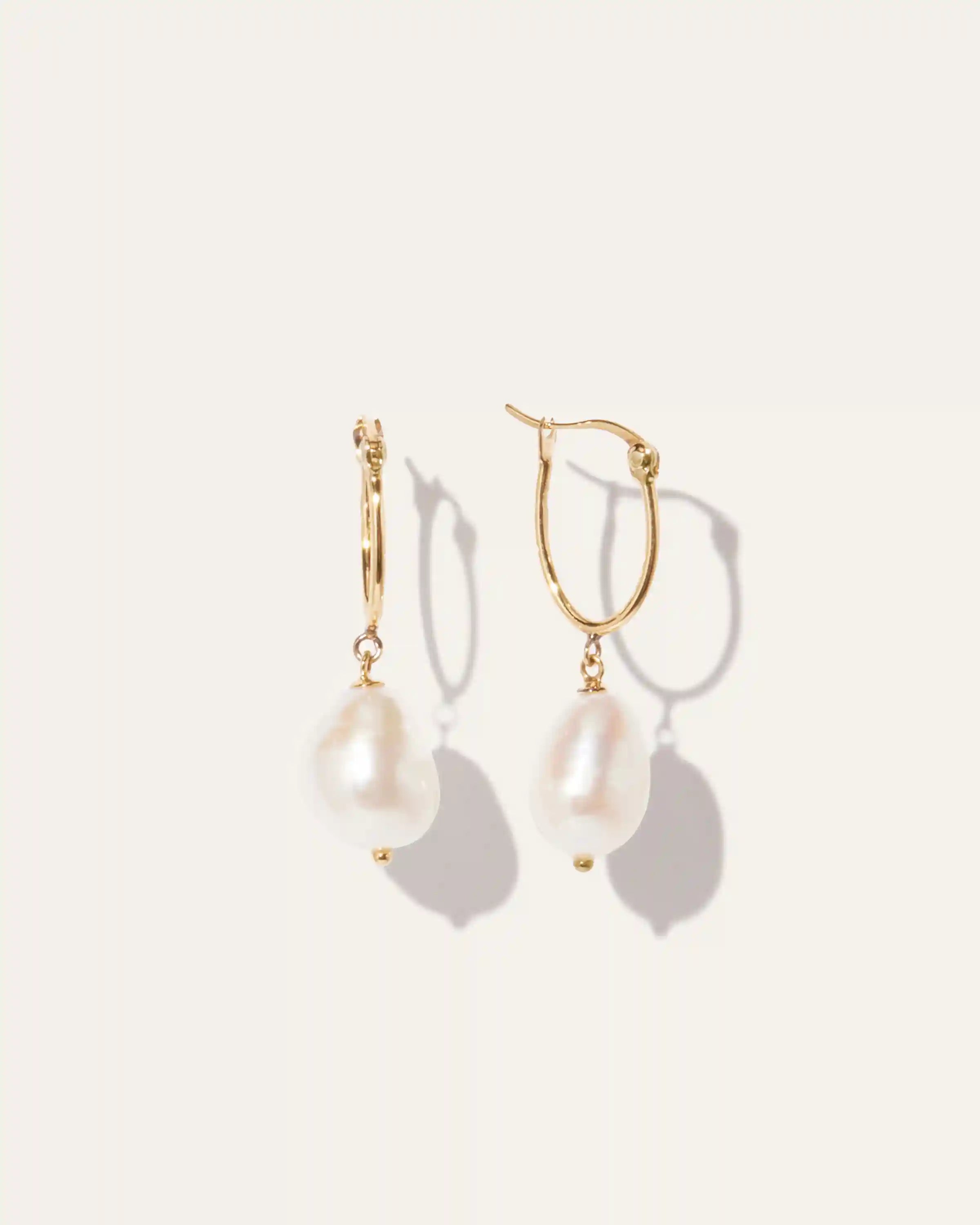 Freshwater Cultured Pearl Hoops