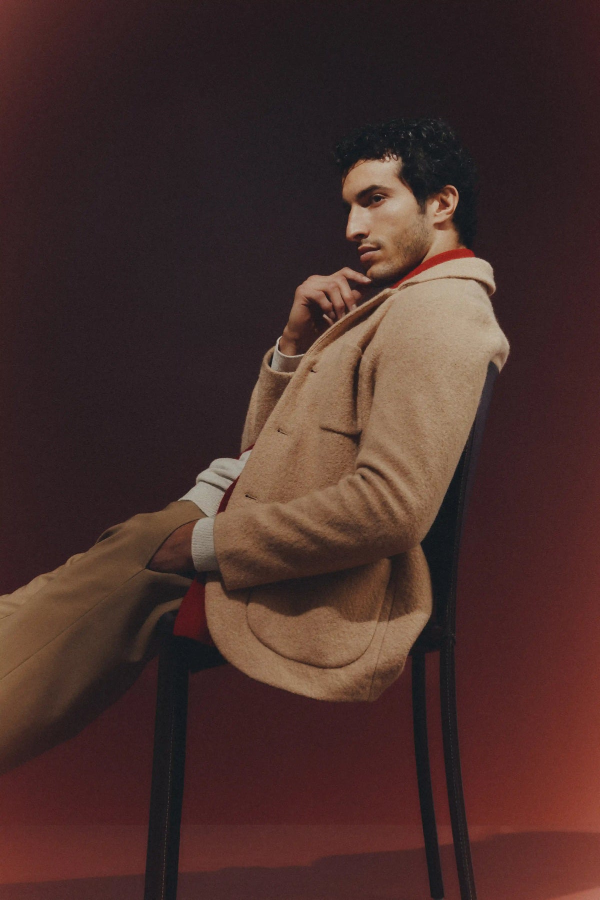 Boiled Wool Cashmere Blazer