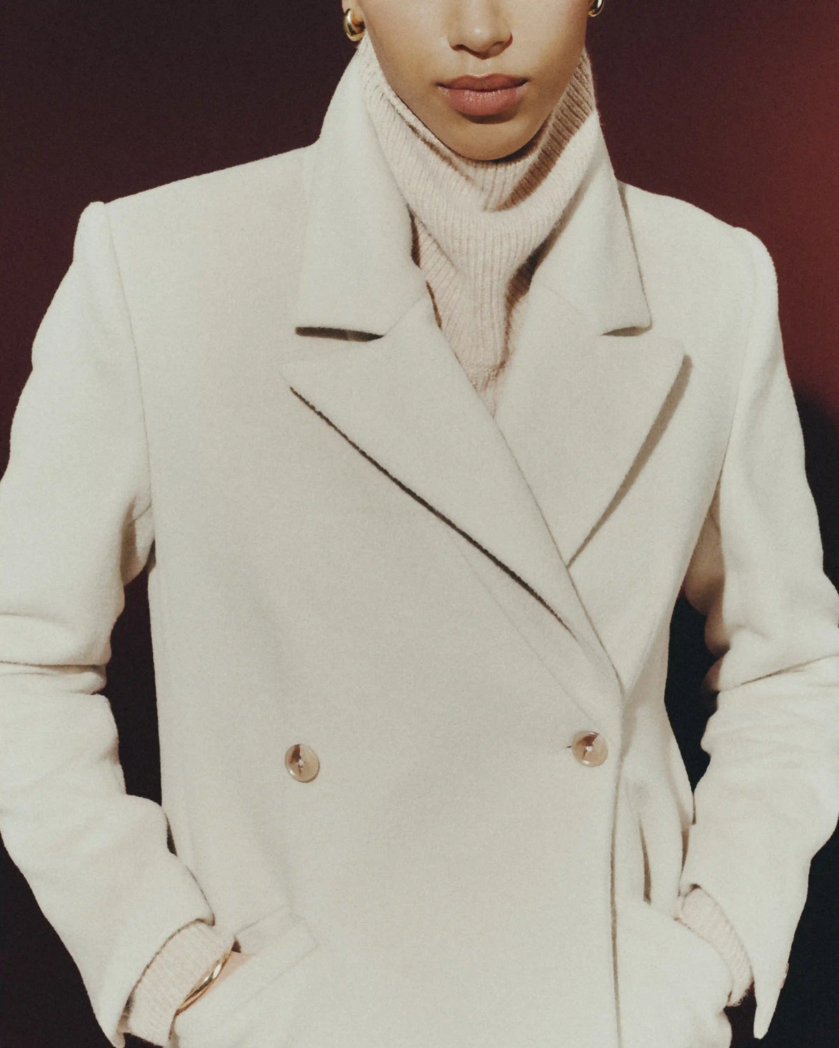 Wool Cashmere Tailored Long Coat