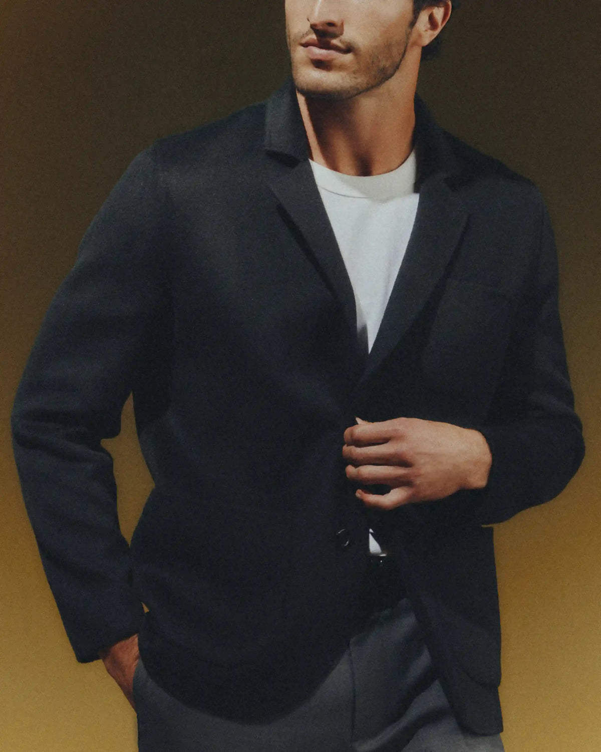 100% Mongolian Cashmere Double-Faced Chore Blazer