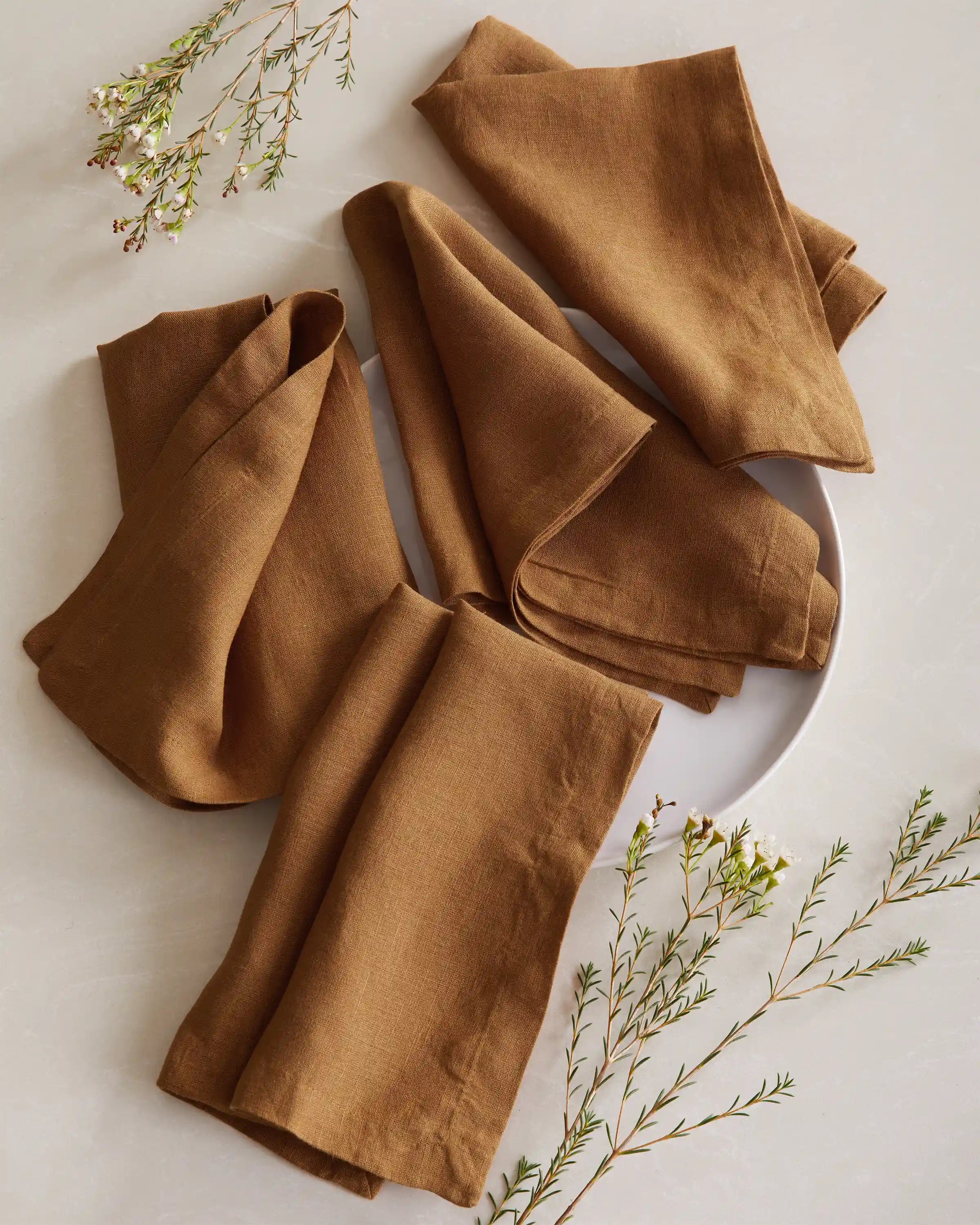 European Linen Napkins, Set of 12
