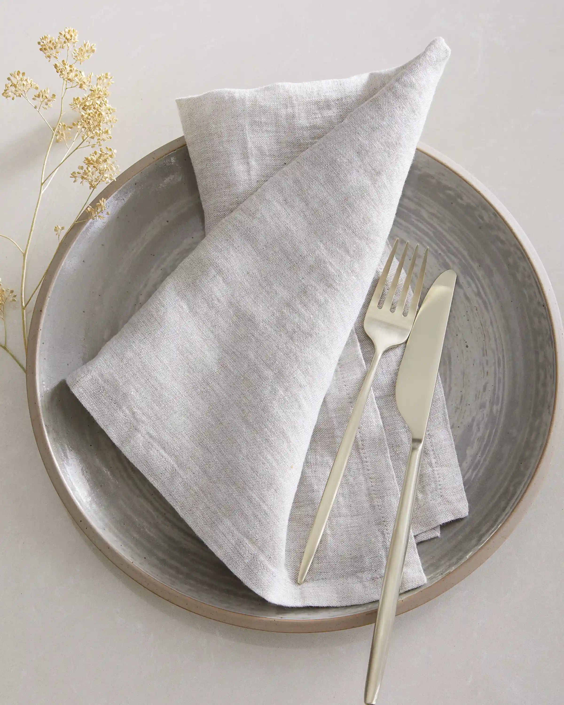 European Linen Chambray Napkin, Set of 4