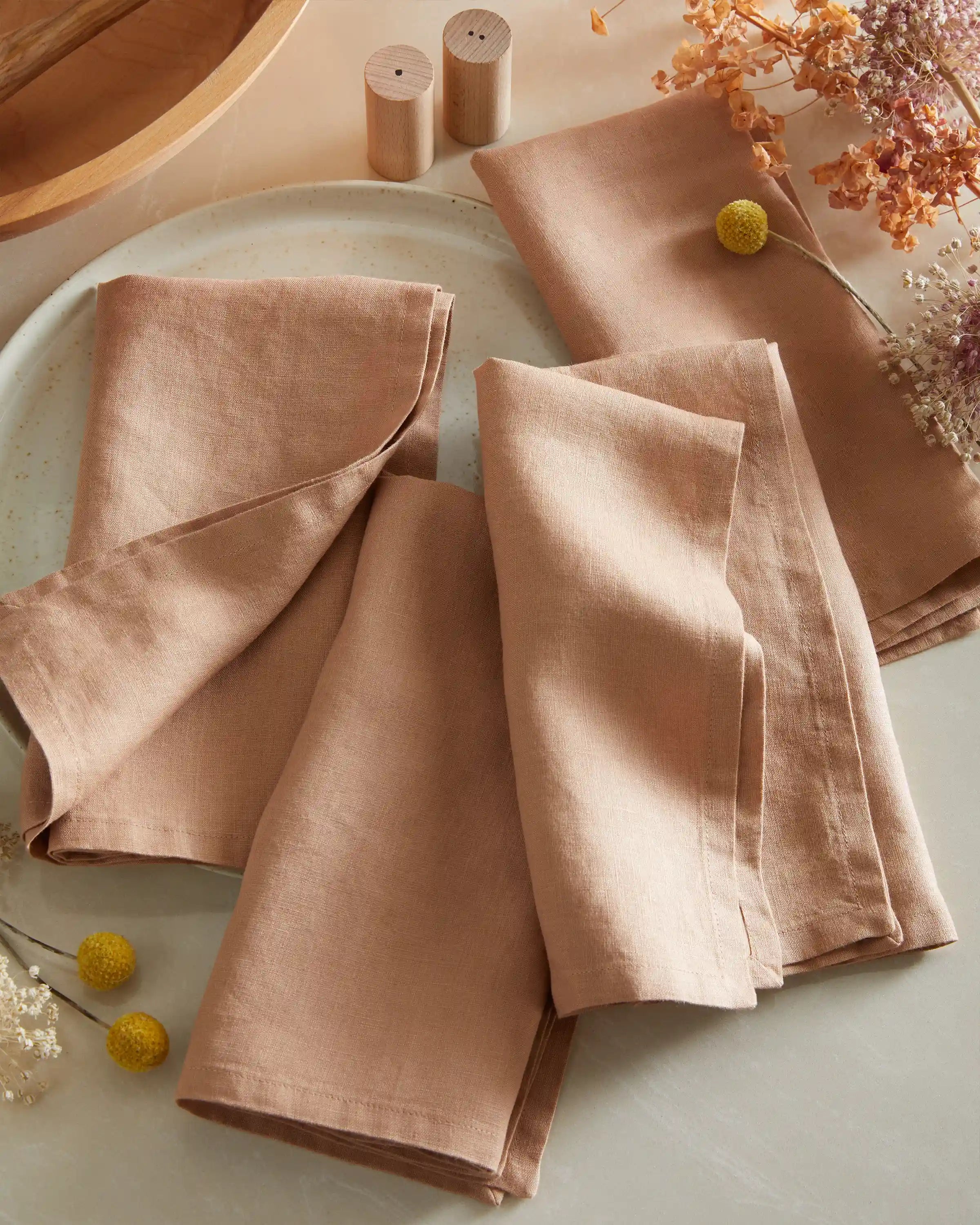 European Linen Napkins, Set of 12
