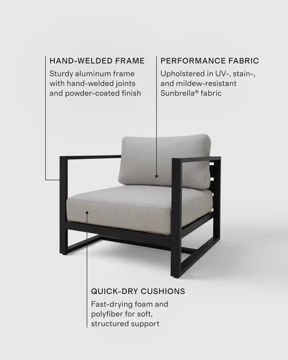 Linear Aluminum Outdoor Lounge Chair