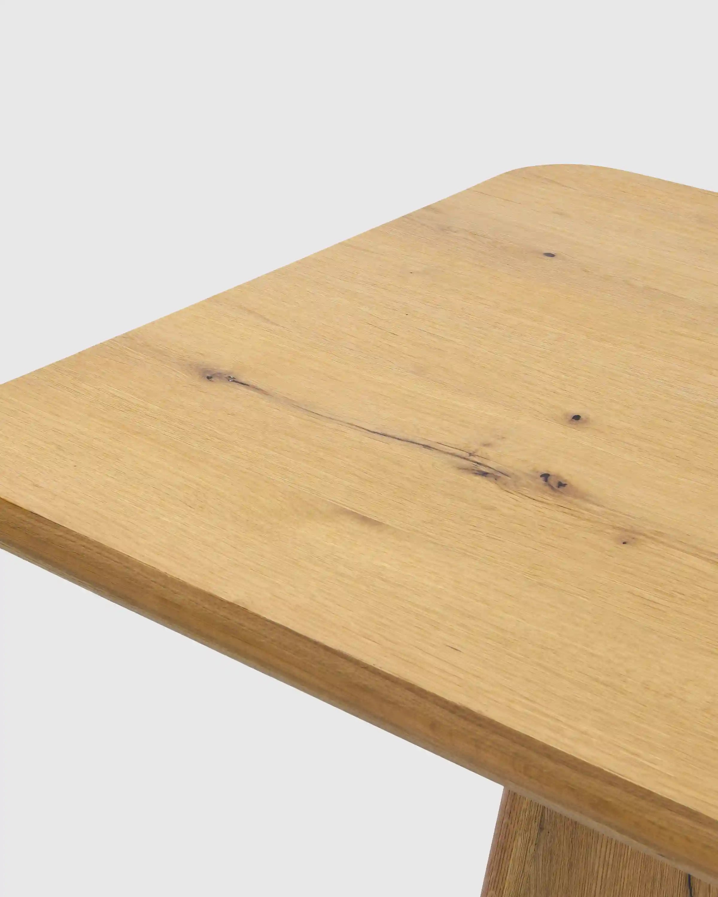 Rustic Oak Plinth Dining Table