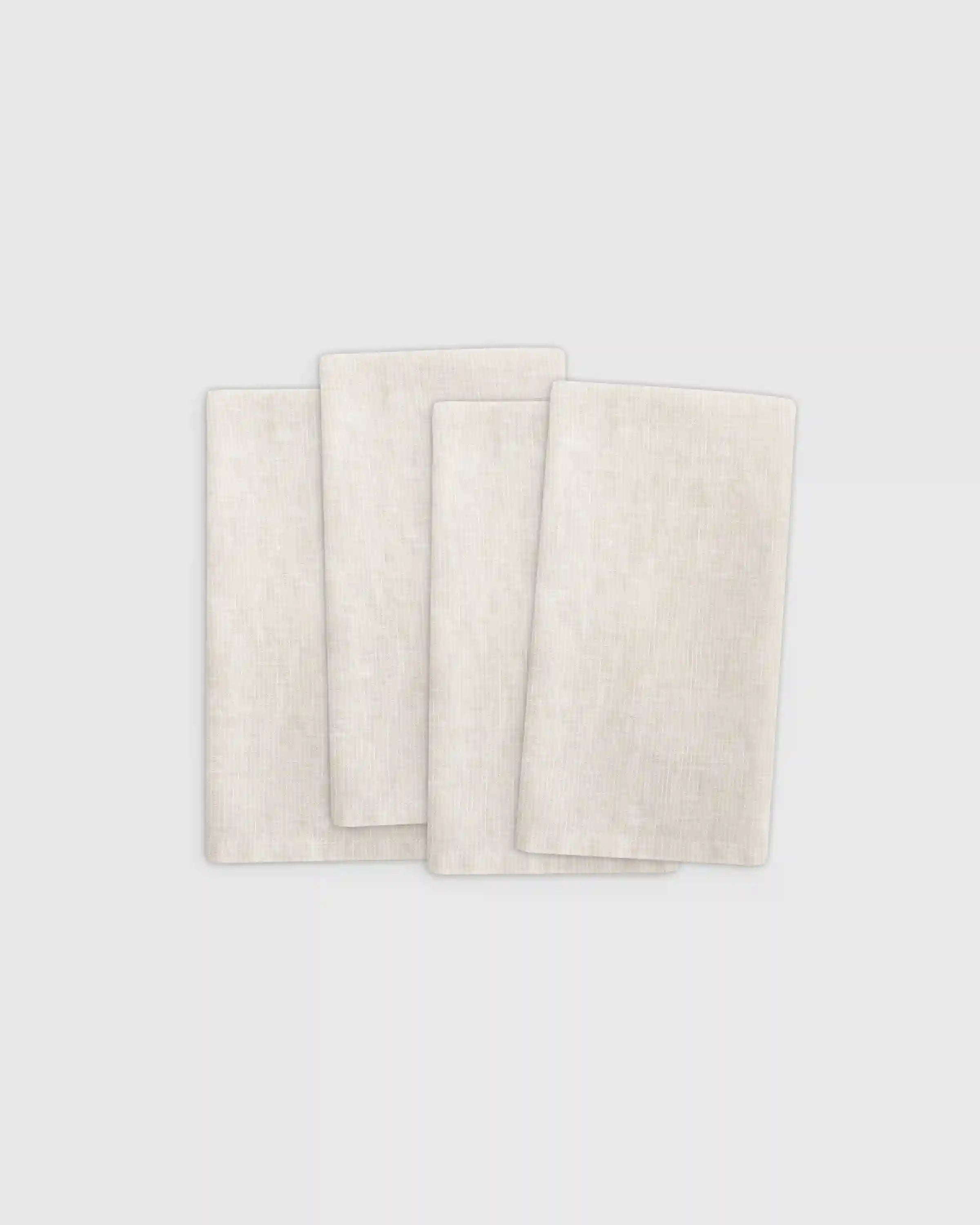 European Linen Stripe Napkins, Set of 4