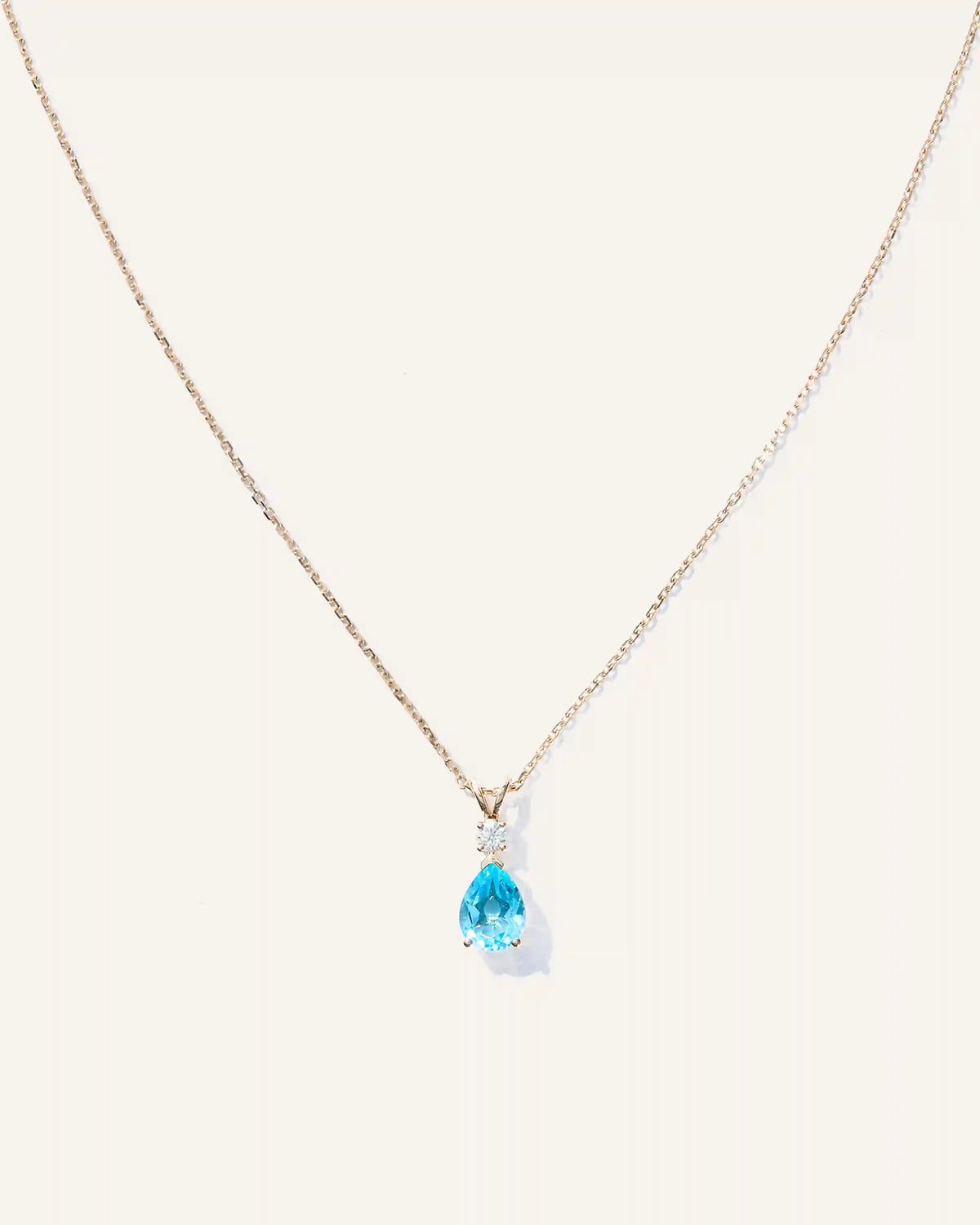 14K Gold Diamond & Semi-Precious Gemstone Drop Necklace