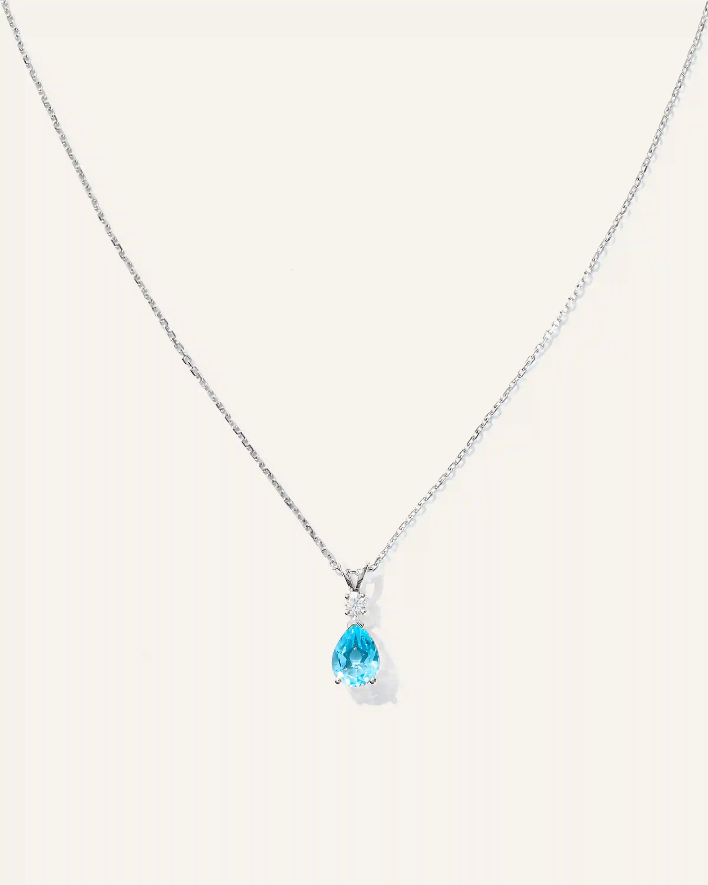 14K Gold Diamond & Semi-Precious Gemstone Drop Necklace