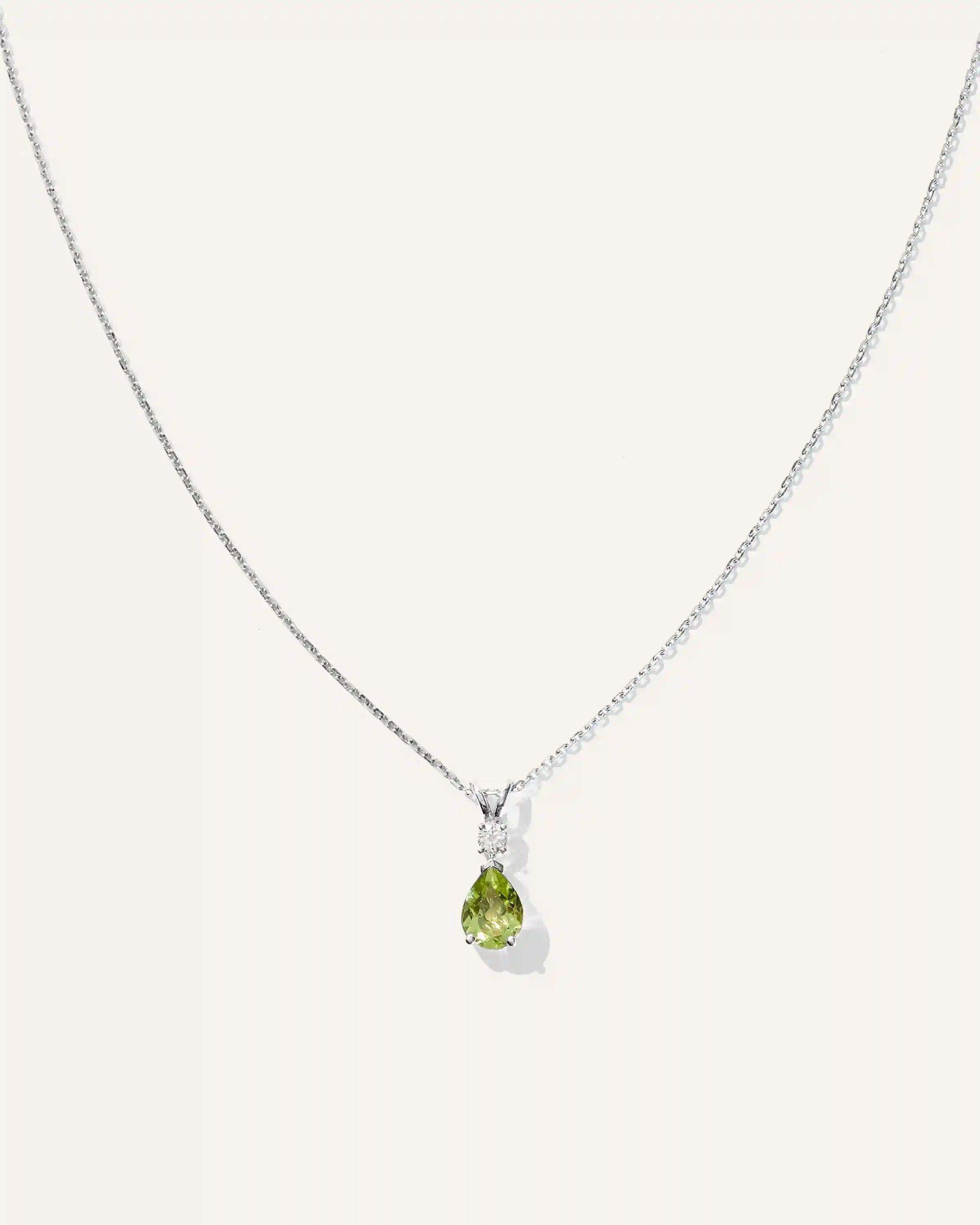 14K Gold Diamond & Semi-Precious Gemstone Drop Necklace