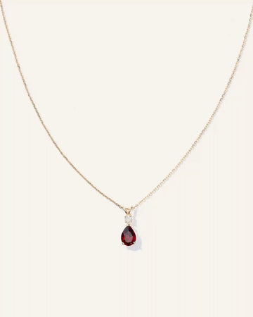 14K Gold Diamond & Semi-Precious Gemstone Drop Necklace