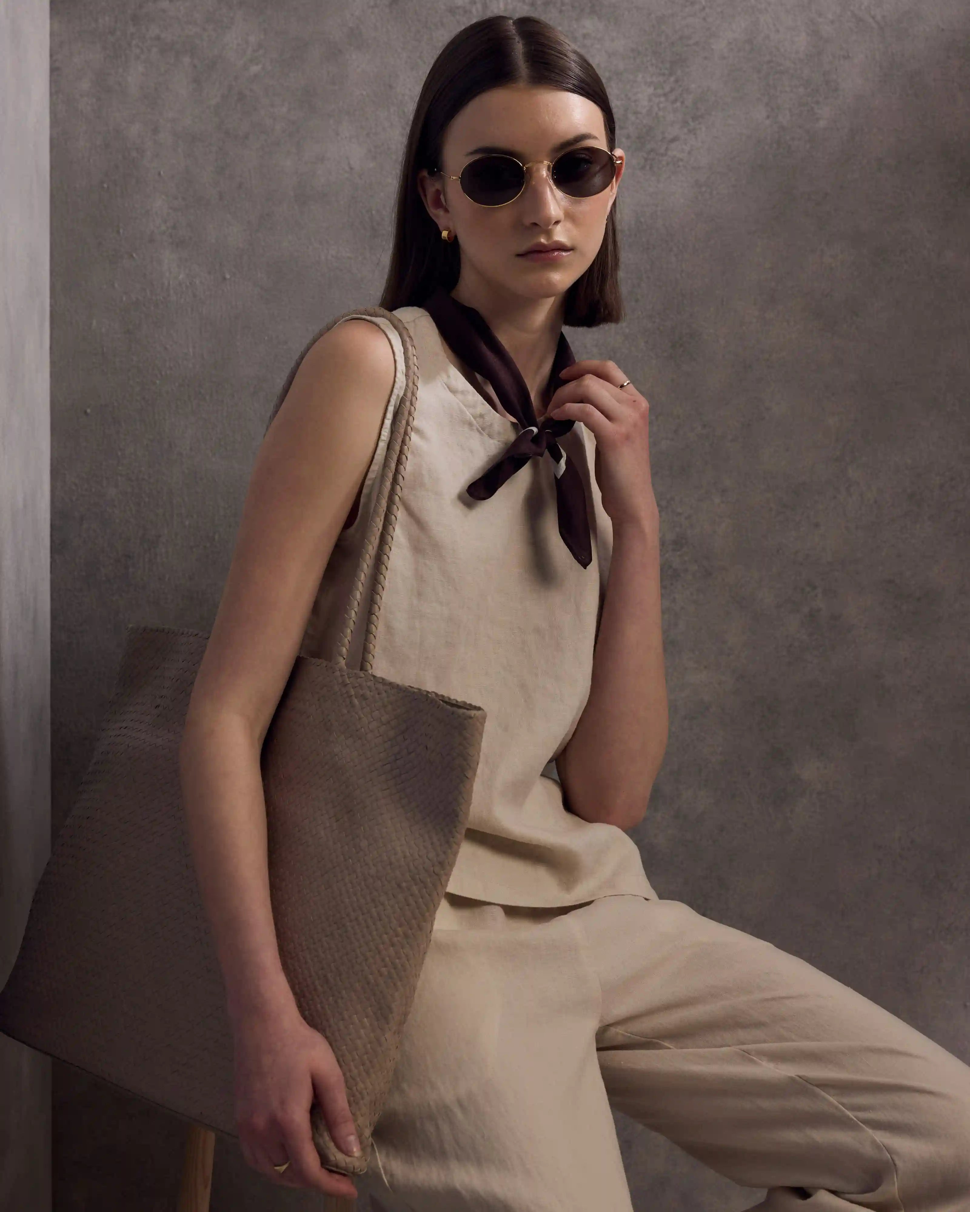 100% European Linen Tank