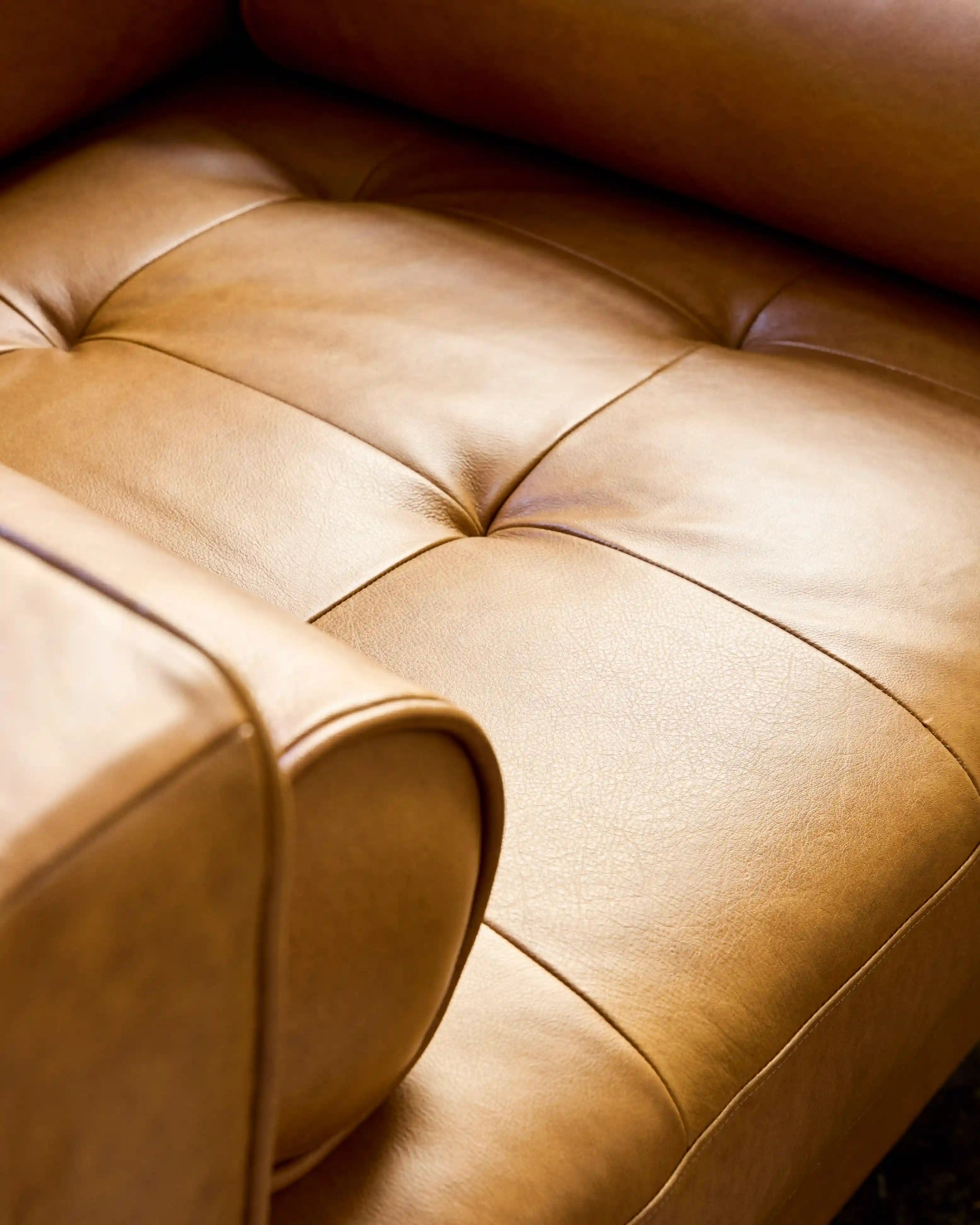 Italian Leather Midcentury Accent Chair