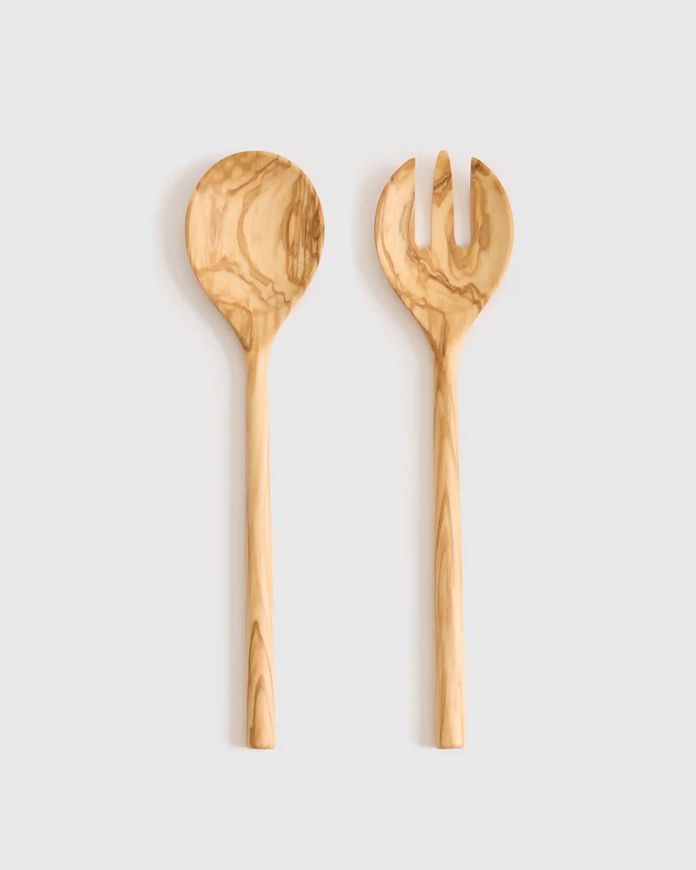 Italian Olivewood Salad Servers, Set of 2