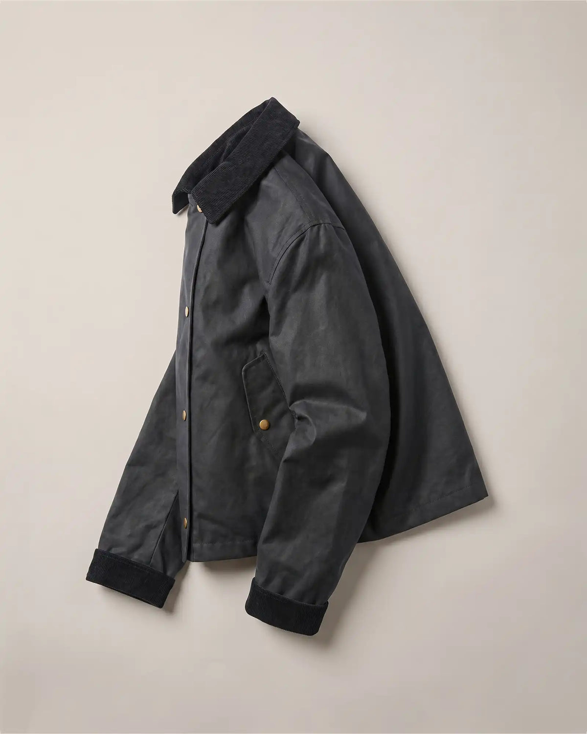 Organic Waxed Cotton Cropped Barn Jacket
