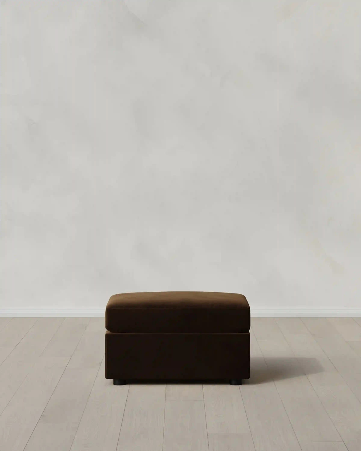 Brennan Ottoman in Performance Velvet