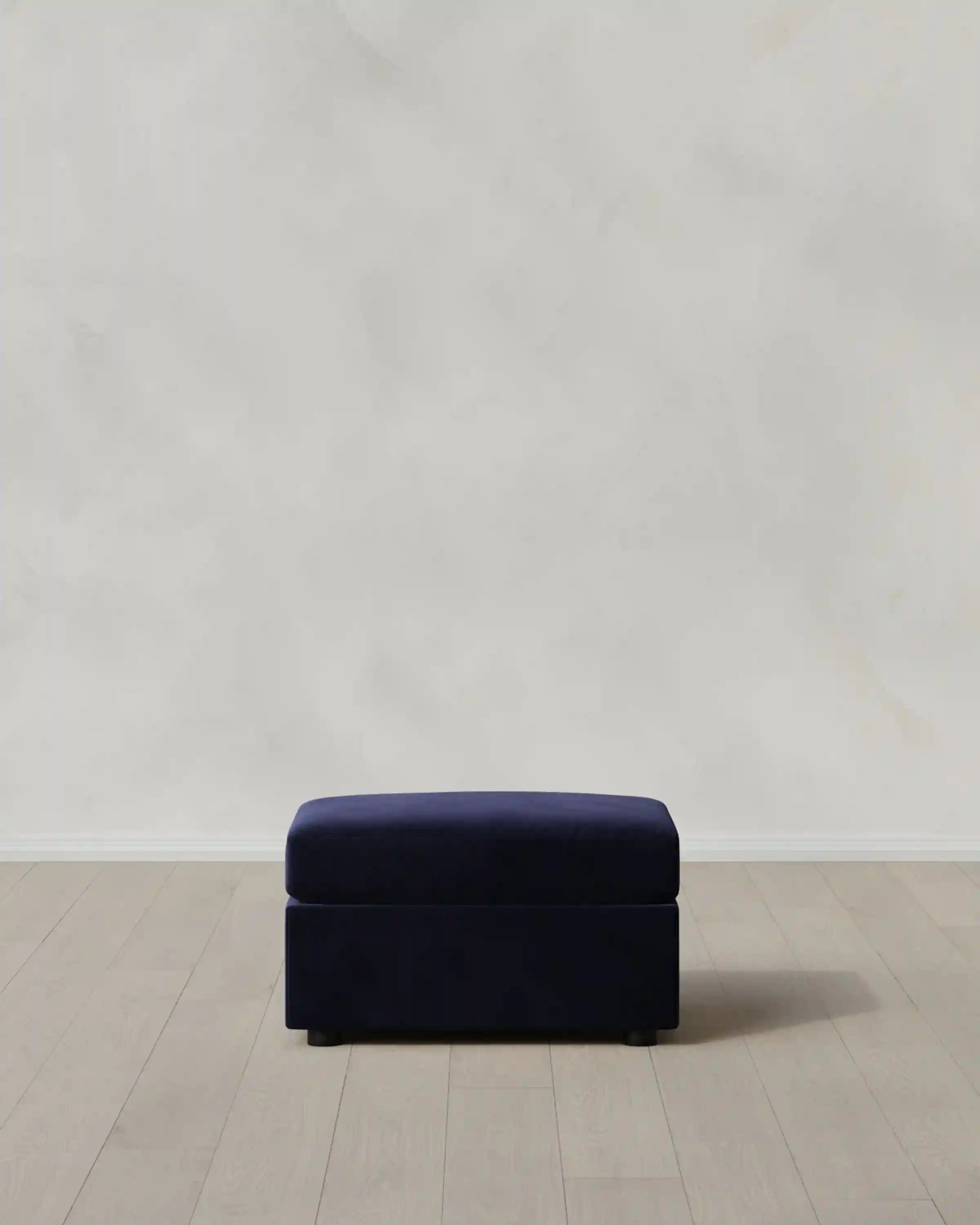 Brennan Ottoman in Performance Velvet