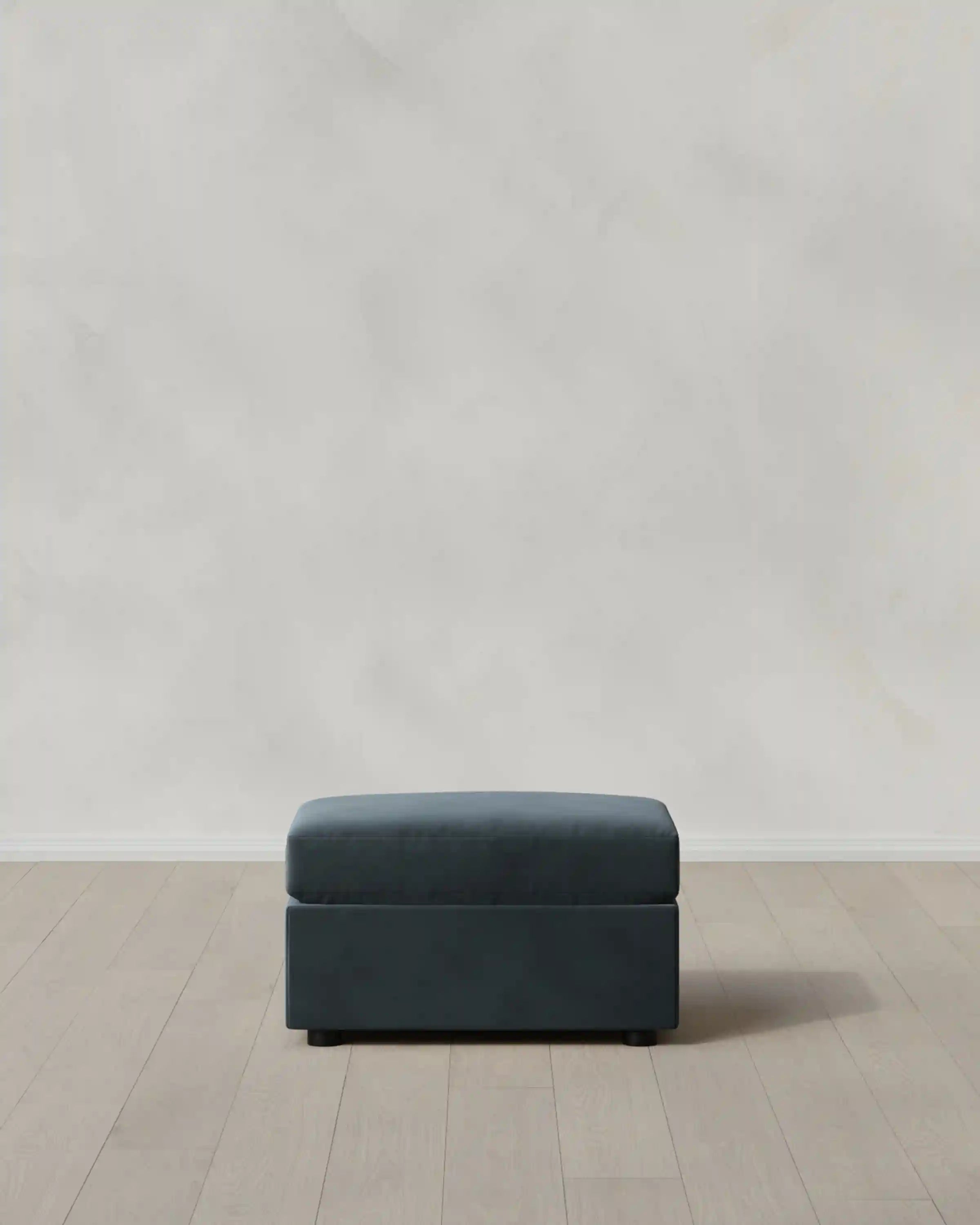 Brennan Ottoman in Performance Velvet