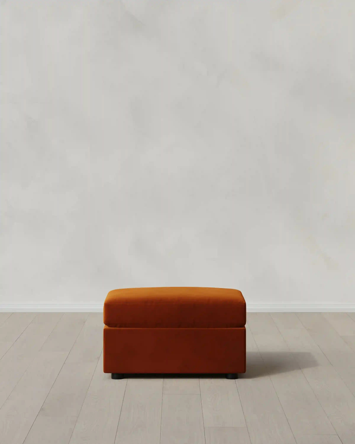 Brennan Ottoman in Performance Velvet