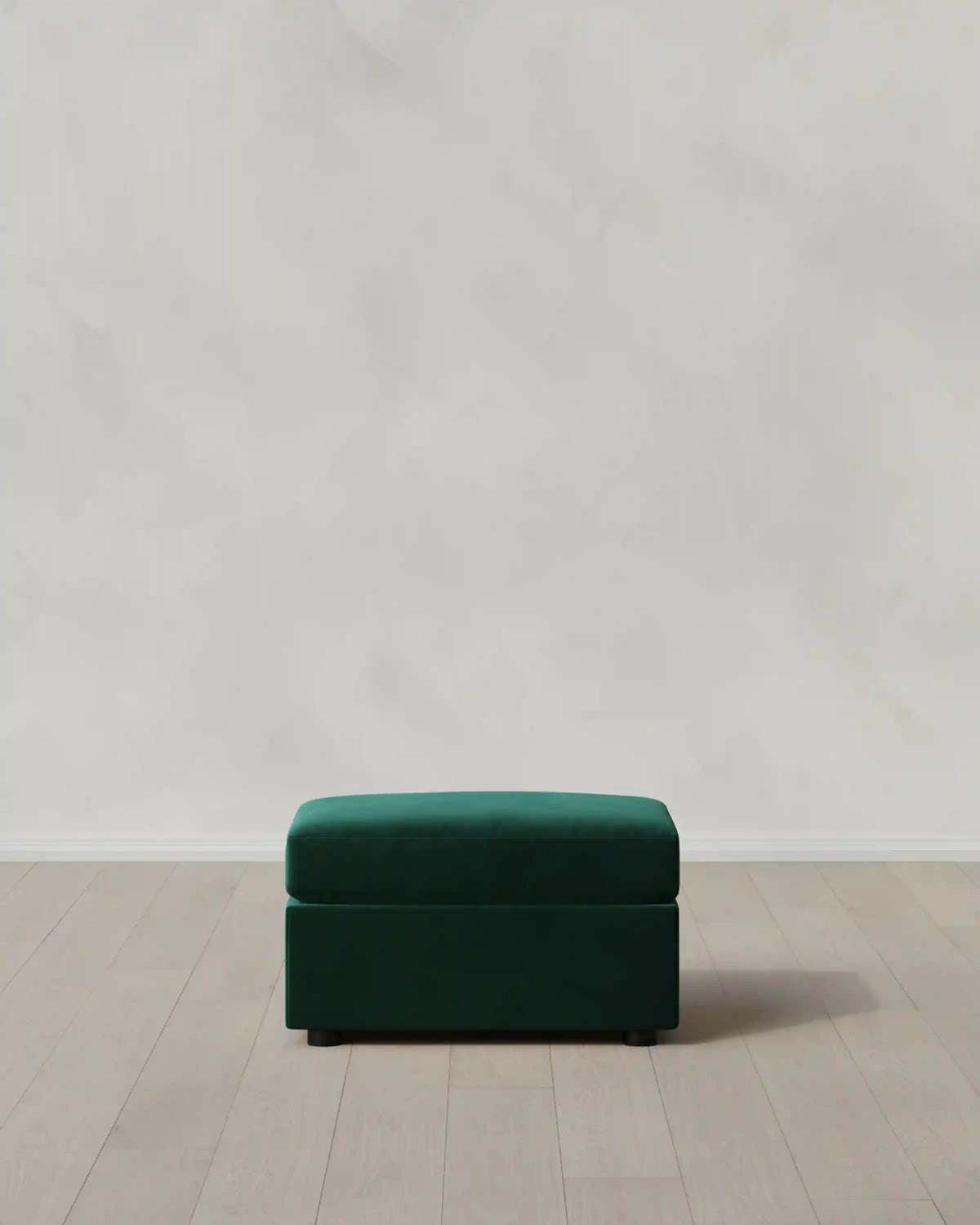 Brennan Ottoman in Performance Velvet