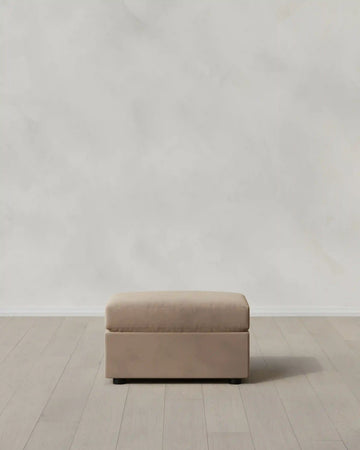 Brennan Ottoman in Performance Velvet