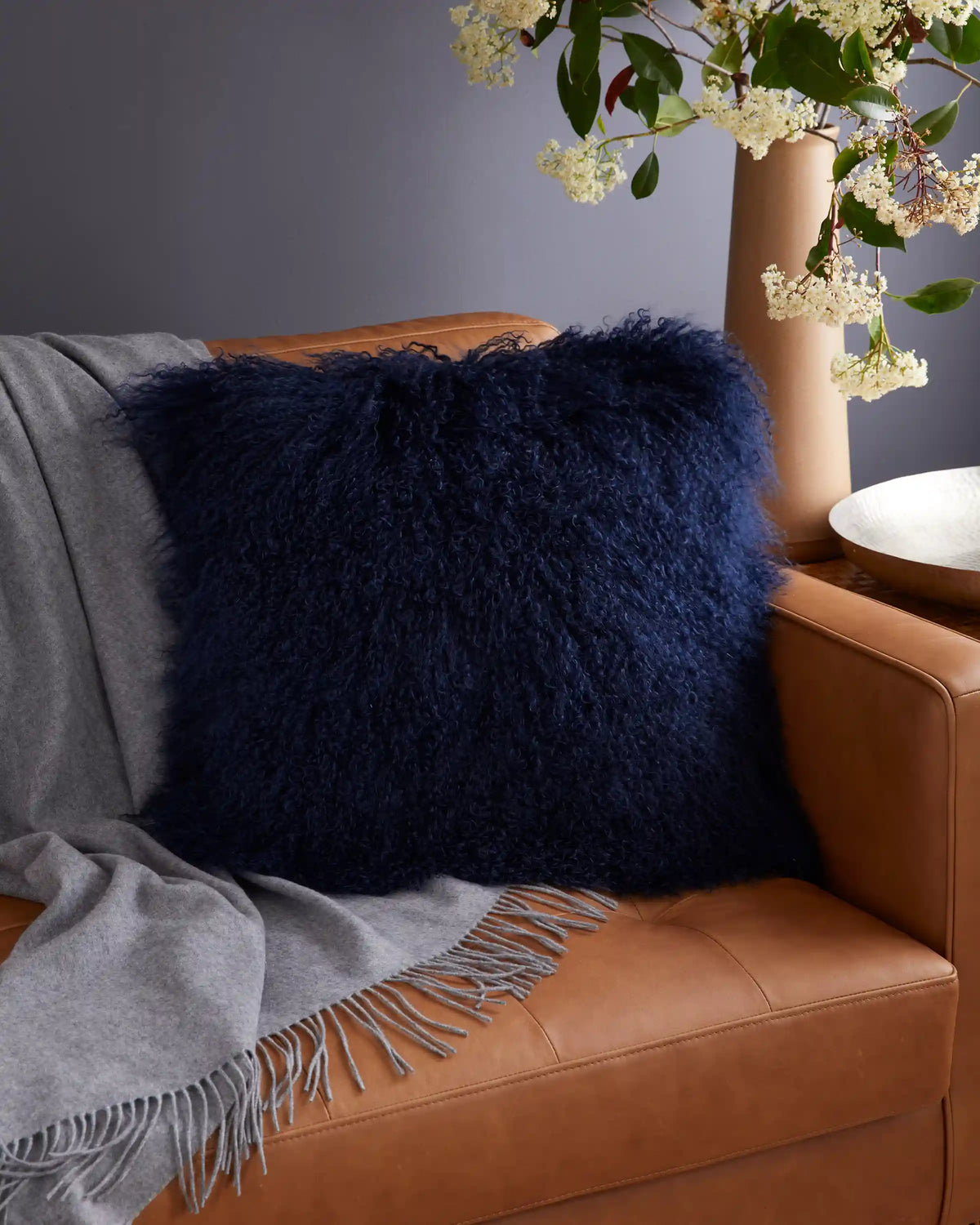 Luxe Mongolian Lamb Pillow Cover (Set of 2)