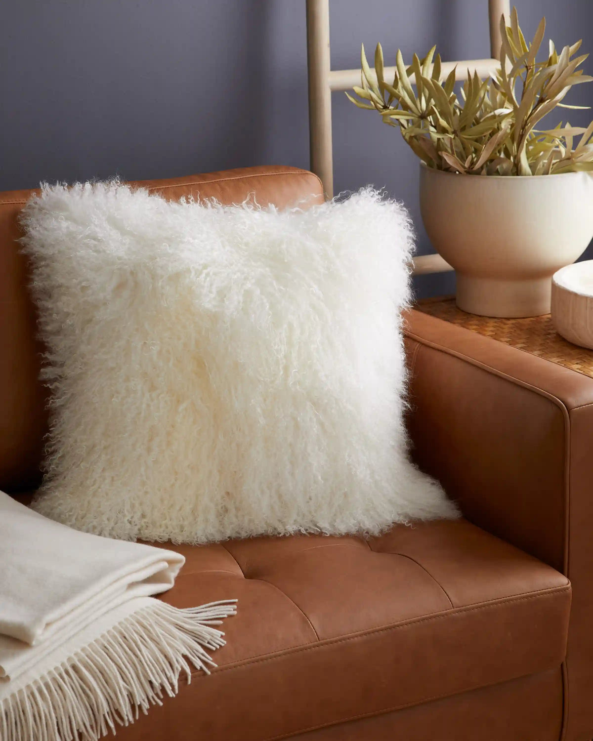 Luxe Mongolian Lamb Pillow Cover (Set of 2)