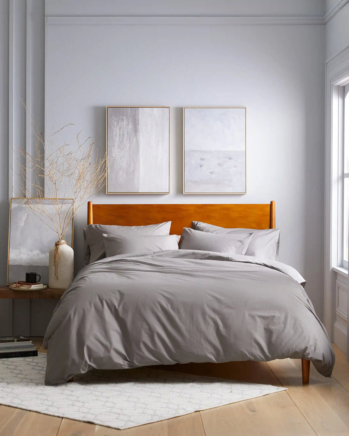 Organic Crisp Percale Duvet Cover Set