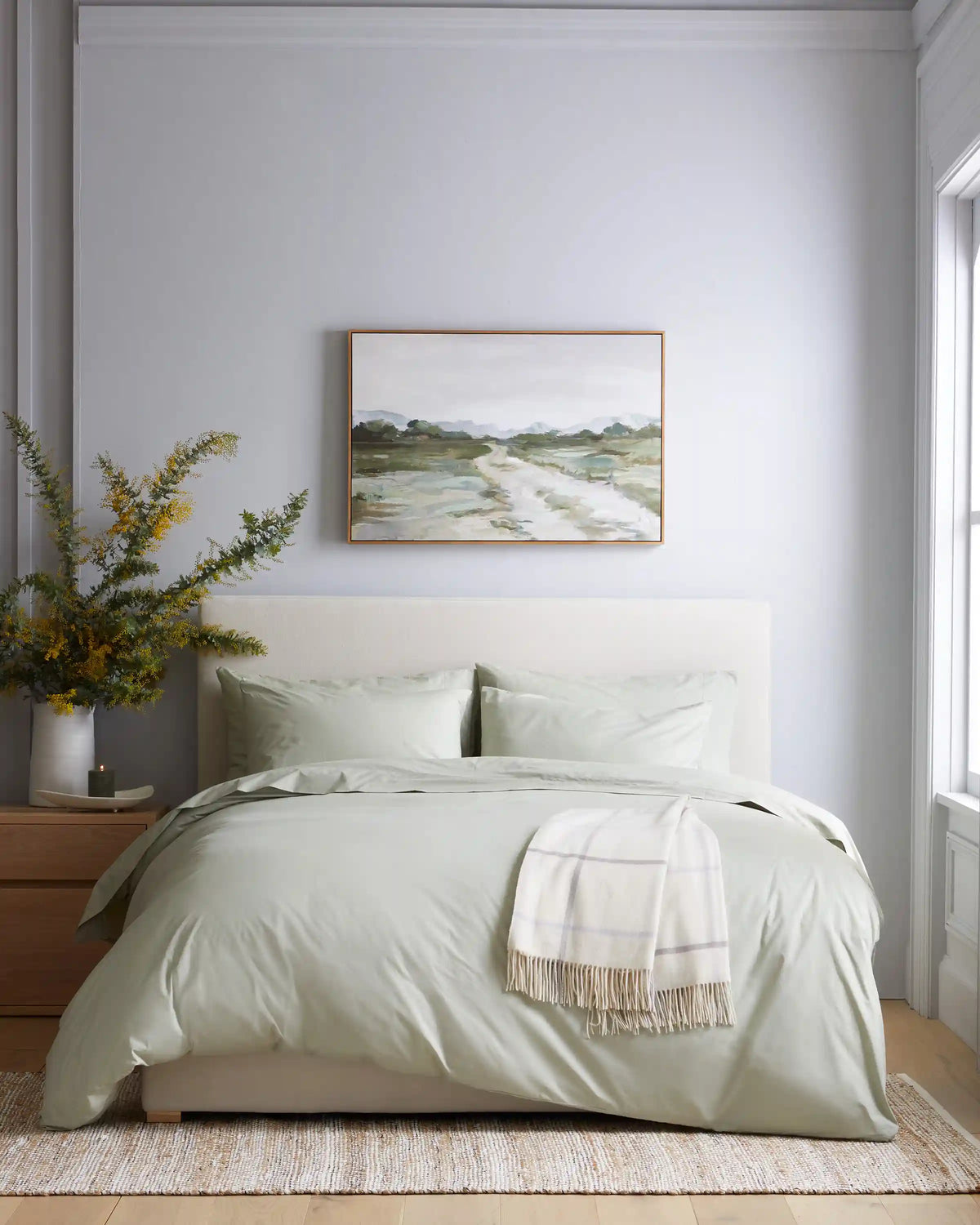 Organic Crisp Percale Duvet Cover Set