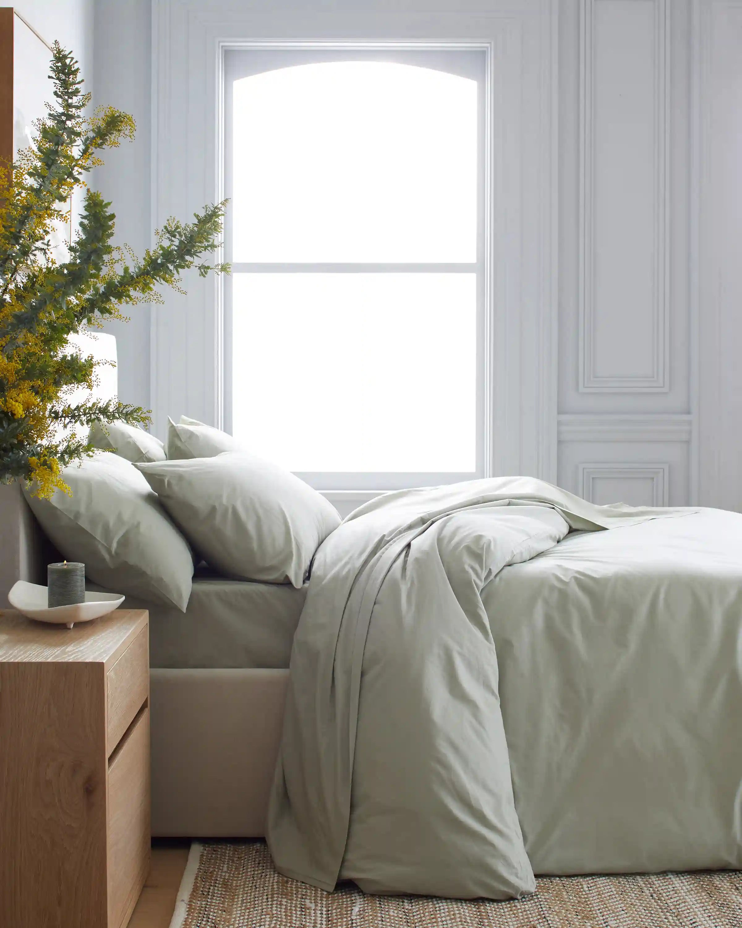 Organic Crisp Percale Duvet Cover Set