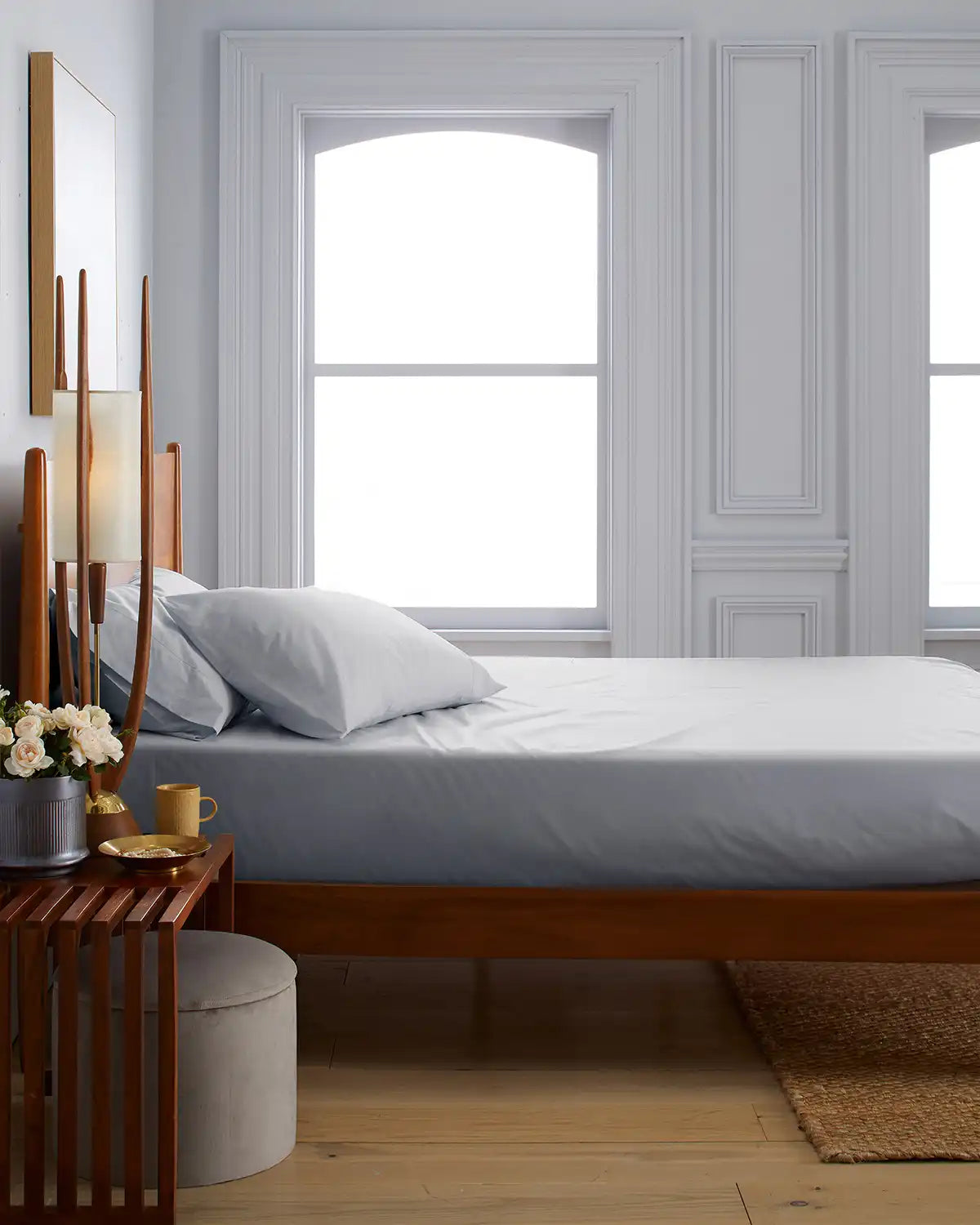 Organic Crisp Percale Fitted Sheet Set